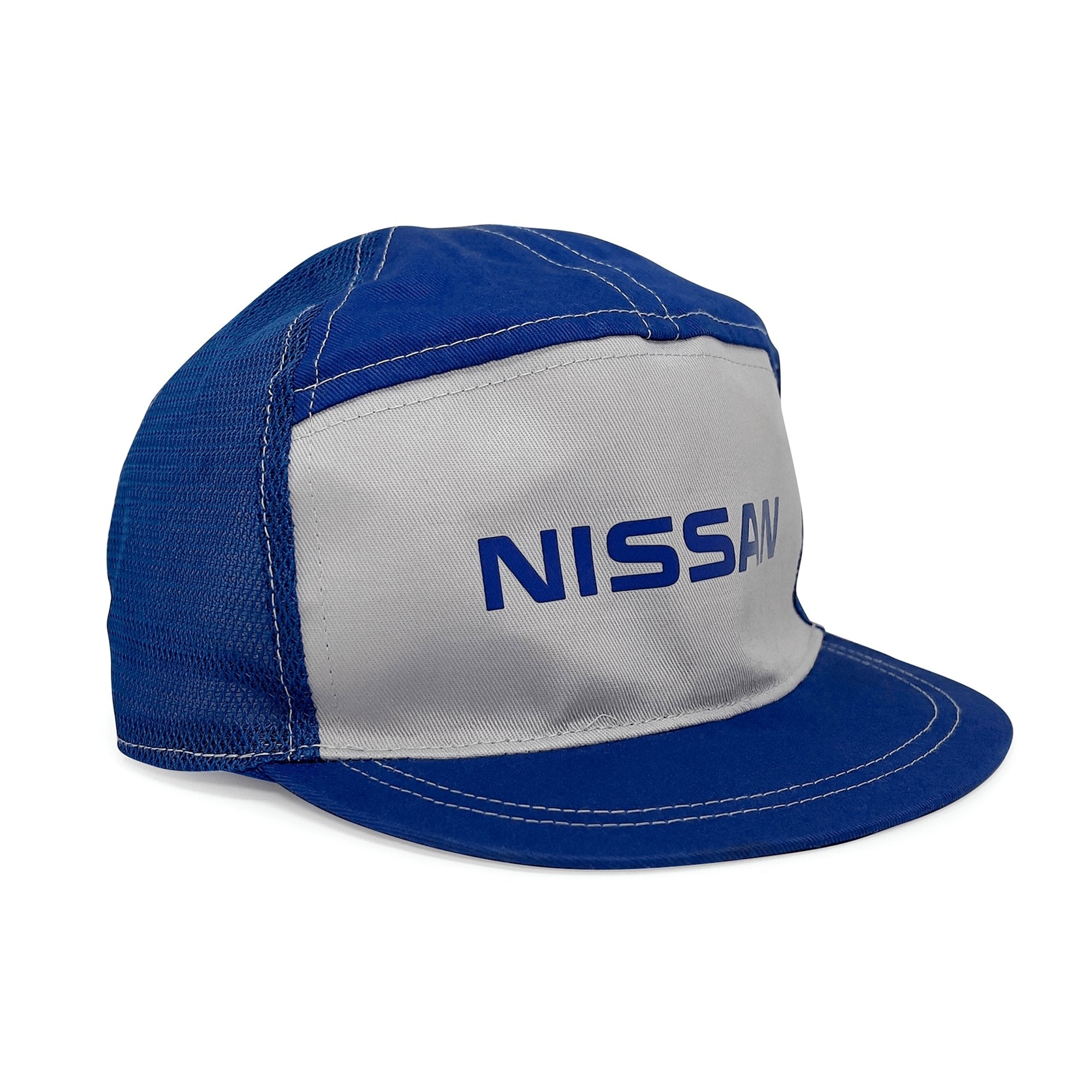 New Vintage Japanese JDM Nissan Stage Mechanic Uniform Mesh Hat Cap Blue - Sugoi JDM