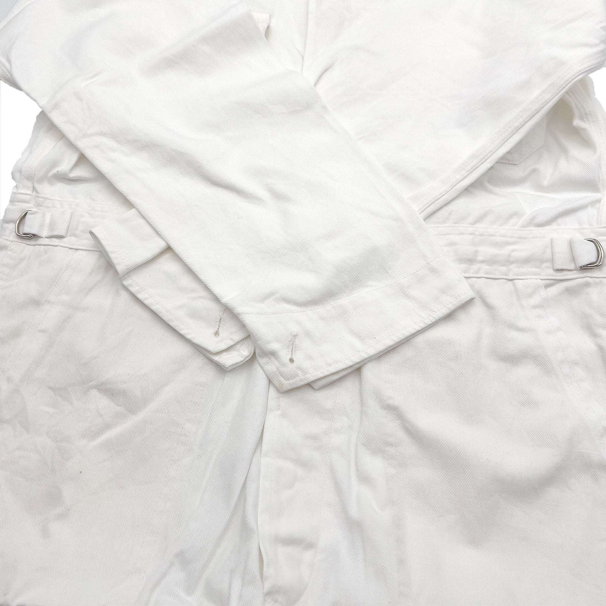 New Vintage JDM Japan Showa Mitsubishi Fuso Coveralls Tsunagi White - Sugoi JDM