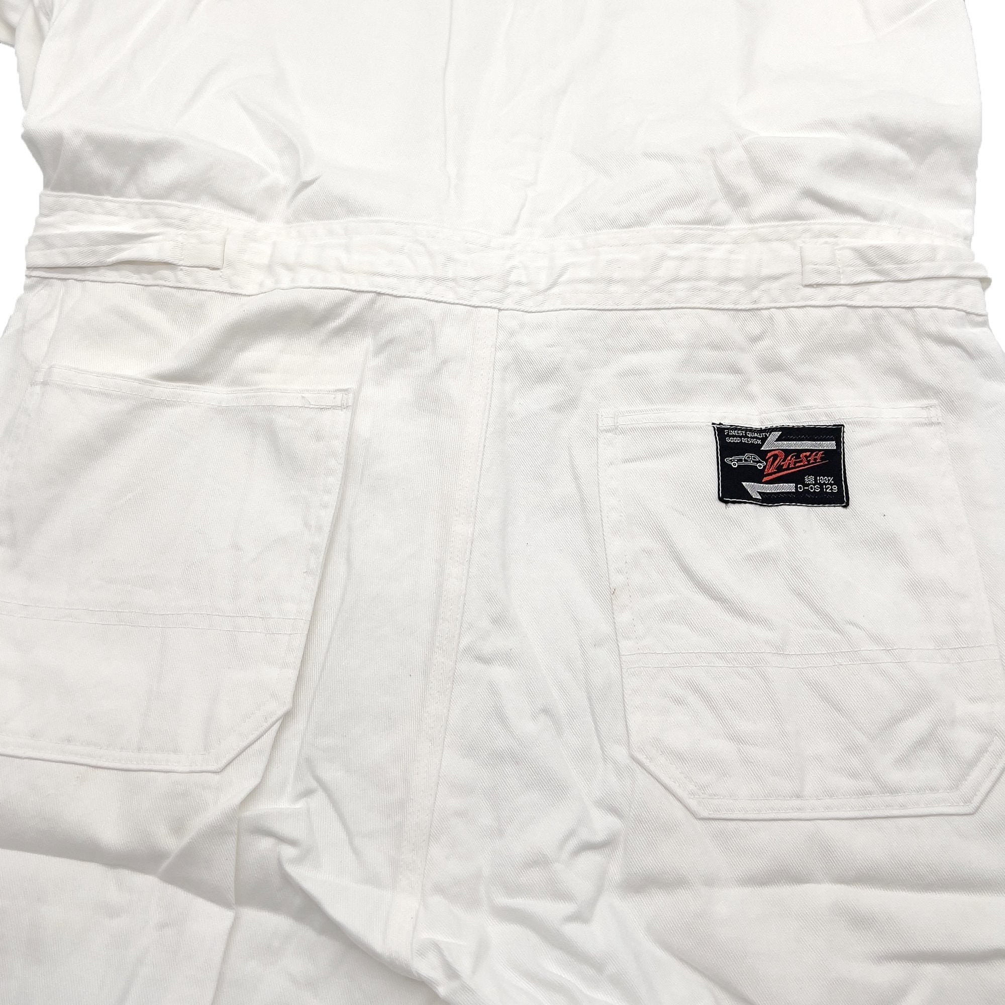 New Vintage JDM Japan Showa Mitsubishi Fuso Coveralls Tsunagi White - Sugoi JDM