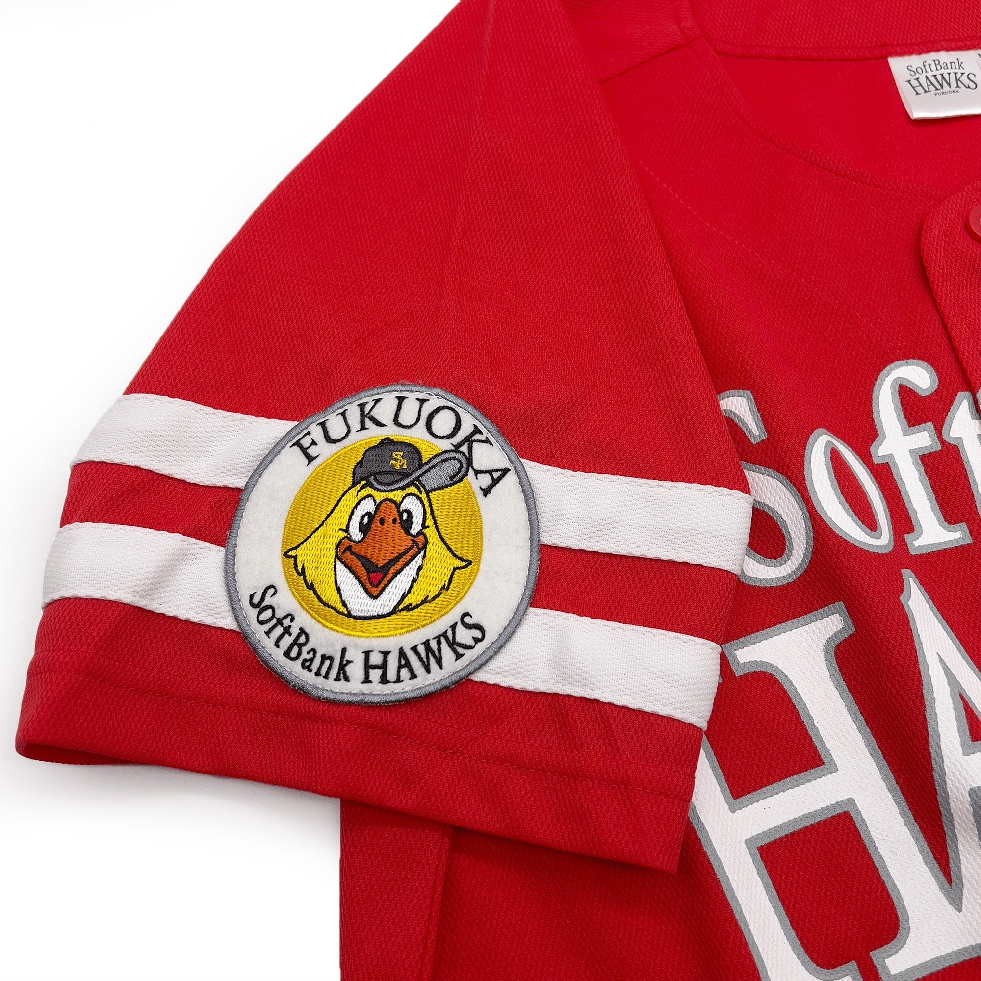 New Vintage NPB Japan Fukuoka Softbank Hawks Baseball Jersey 2010 Red - Sugoi JDM