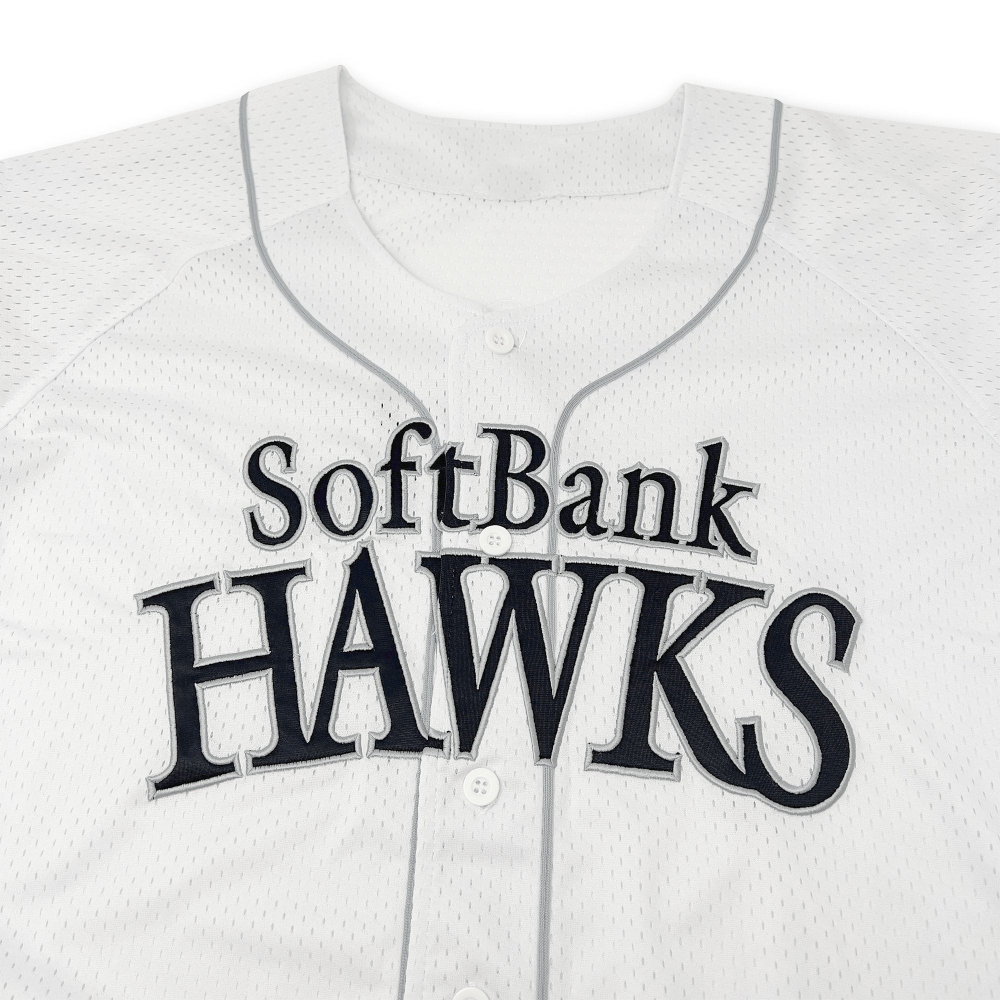 Official Club Hawks NPB Japan Softbank Hawks Baseball Knit Jersey White - Sugoi JDM