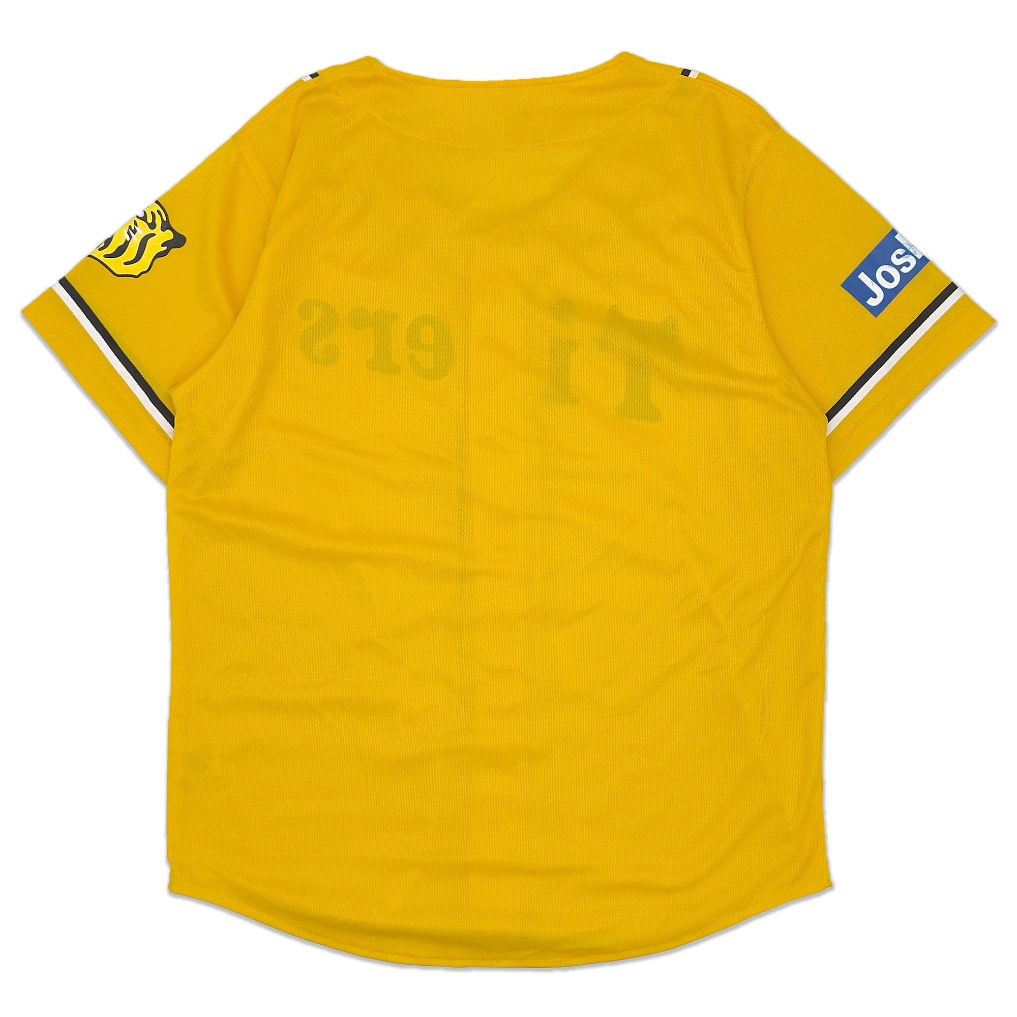 Official Retro Japan Hanshin Tigers Baseball Fan Club Light Jersey Yellow - Sugoi JDM