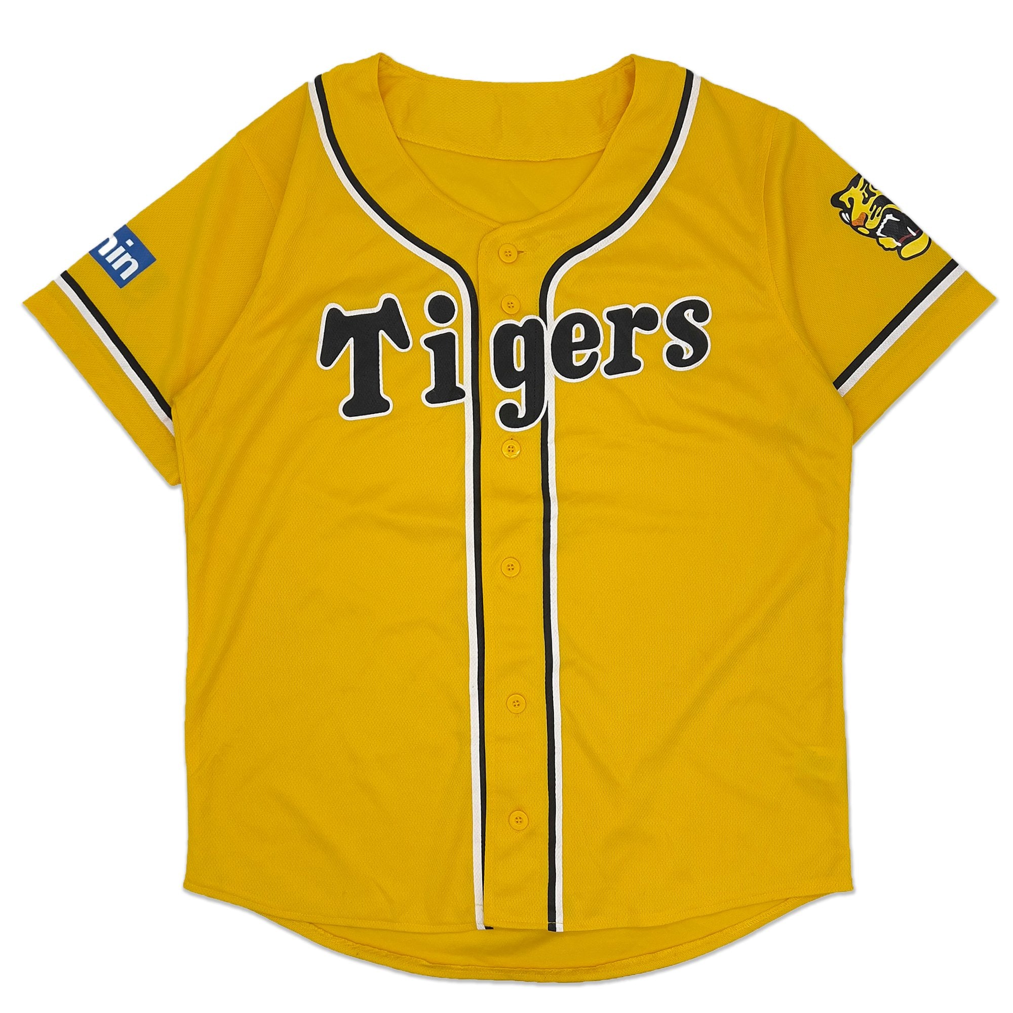 Official Retro Japan Hanshin Tigers Baseball Fan Club Light Jersey Yellow - Sugoi JDM