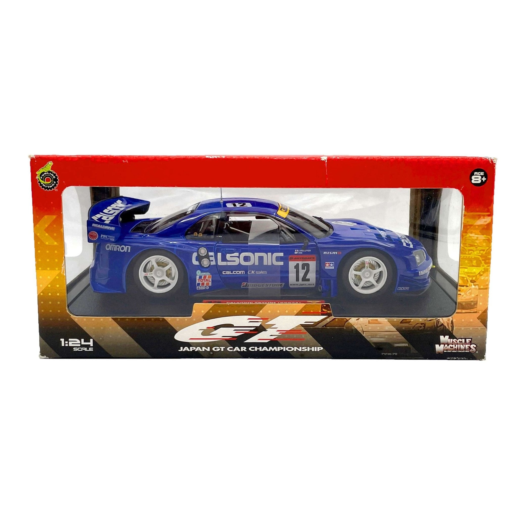 Rare Muscle Machines Japan GT Car Calsonic Nissan Skyline BNR34 Diecast 1:24 - Sugoi JDM