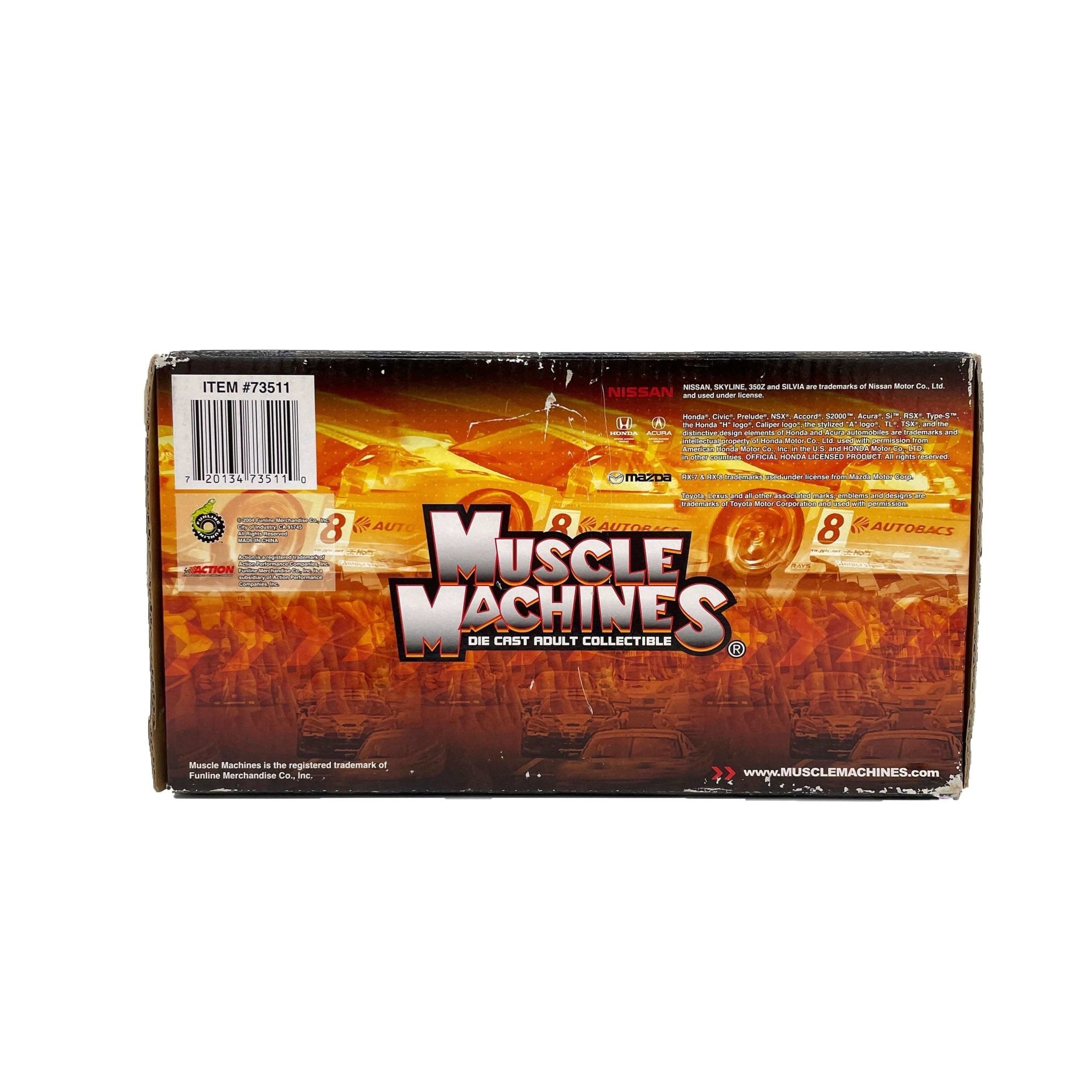 Rare Muscle Machines Japan GT Car Calsonic Nissan Skyline BNR34 Diecast 1:24 - Sugoi JDM