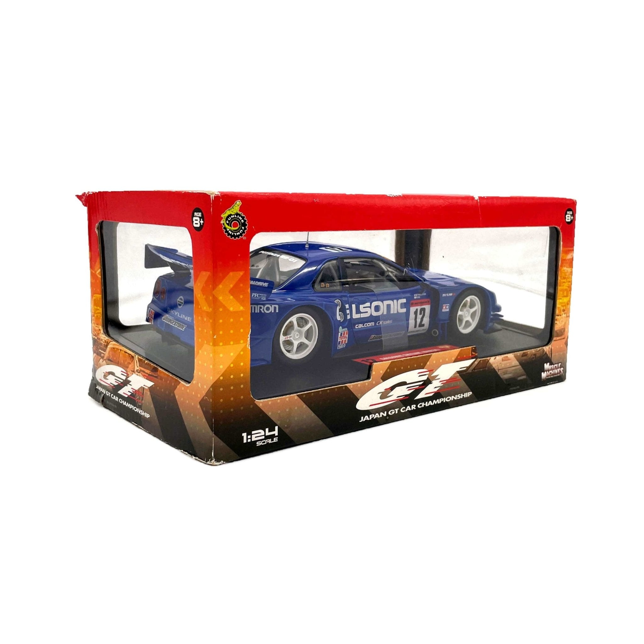 Rare Muscle Machines Japan GT Car Calsonic Nissan Skyline BNR34 Diecast 1:24 - Sugoi JDM