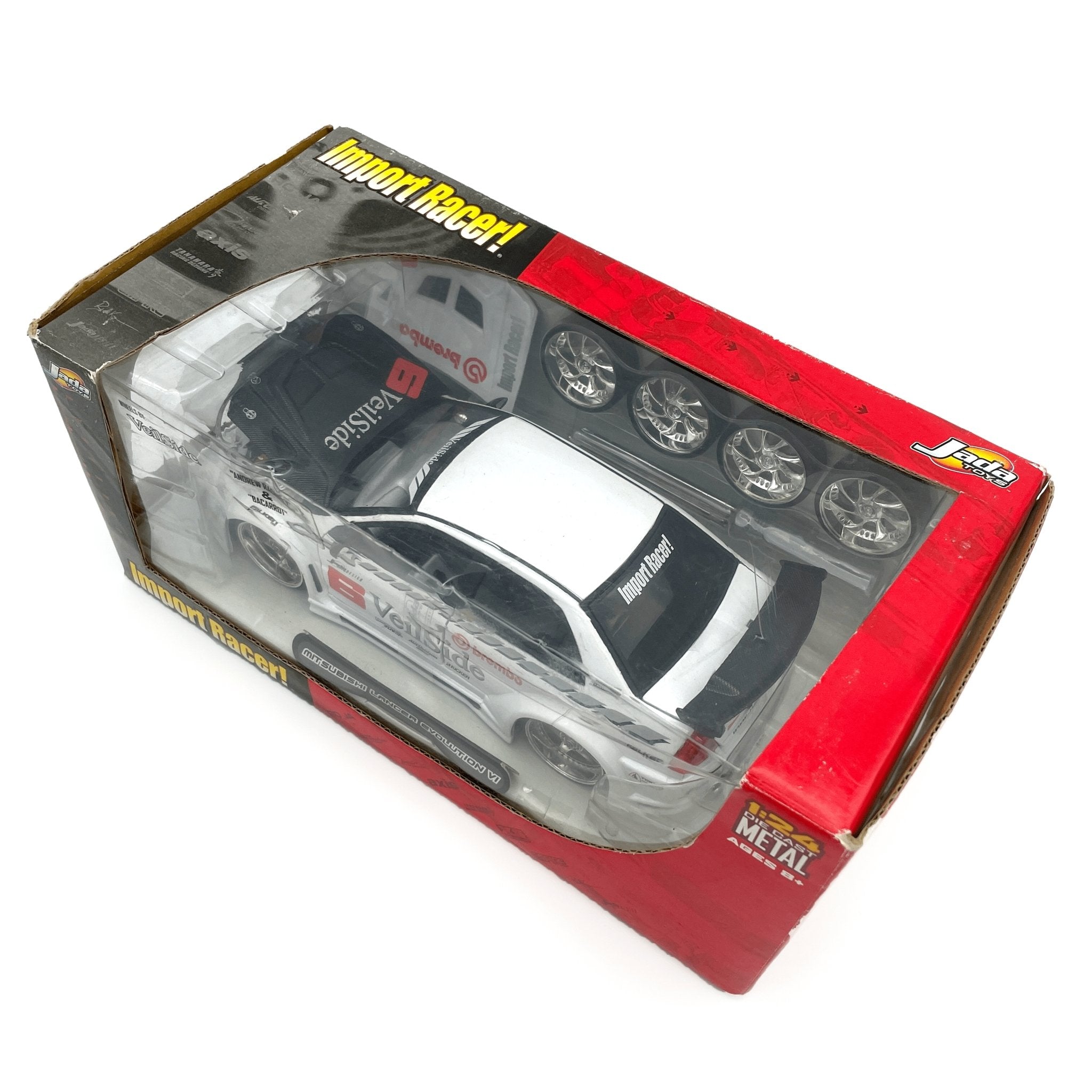 Retro 2003 Jada Toys Import Racer Veilside Mitsubishi Lancer Evolution VI Diecast Car 1:24 - Sugoi JDM