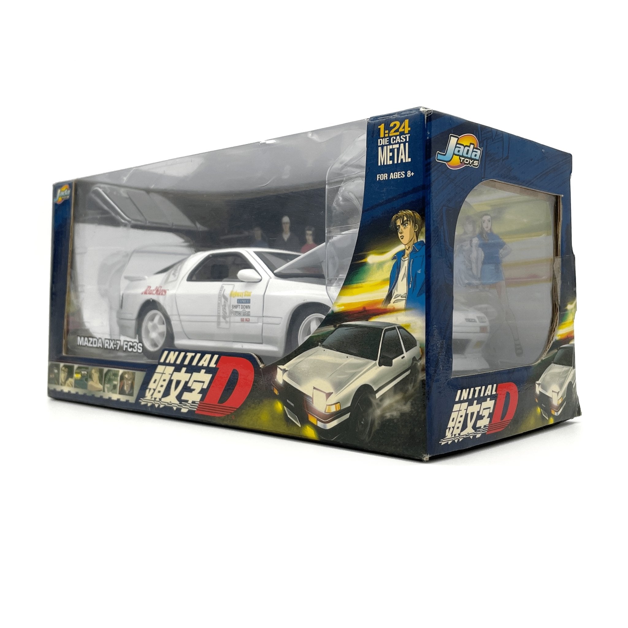 Retro 2004 Jada Toys Initial D Diecast Mazda FC3S Red Suns 1:24 - Sugoi JDM