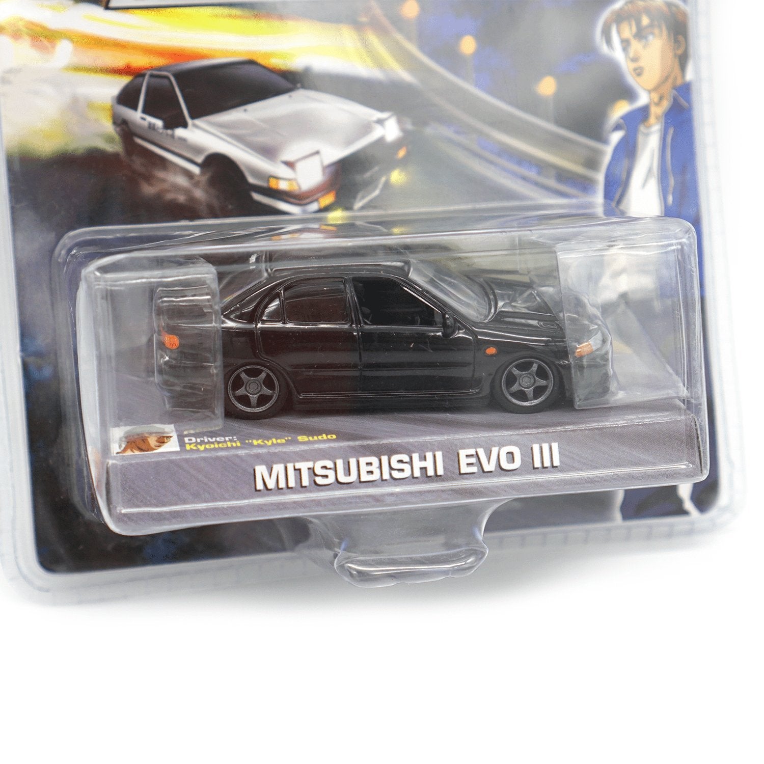 Retro 2004 Jada Toys Initial D Diecast Metal Car Mitsubishi Evolution III 1:64 - Sugoi JDM