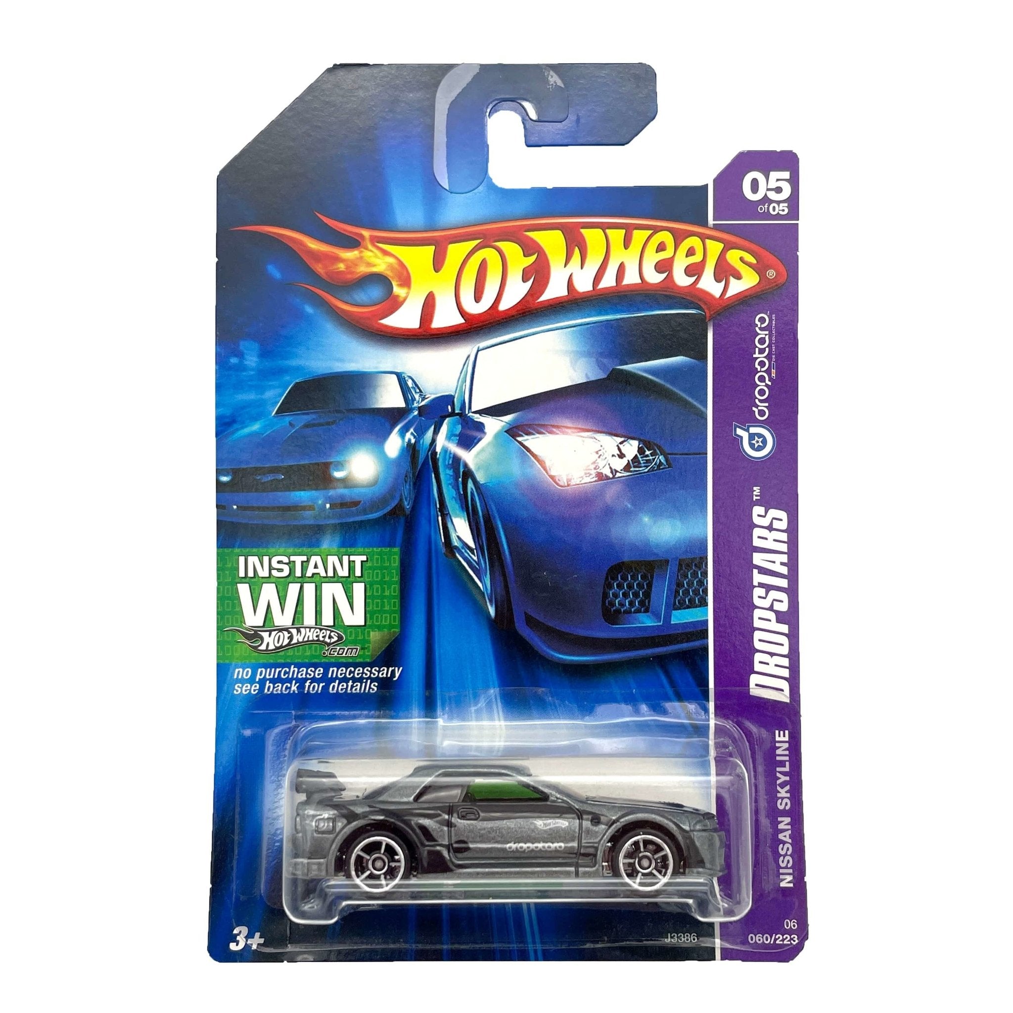 Retro Hot Wheels Dropstars Nissan Skyline Grey 2006 1:64 - Sugoi JDM