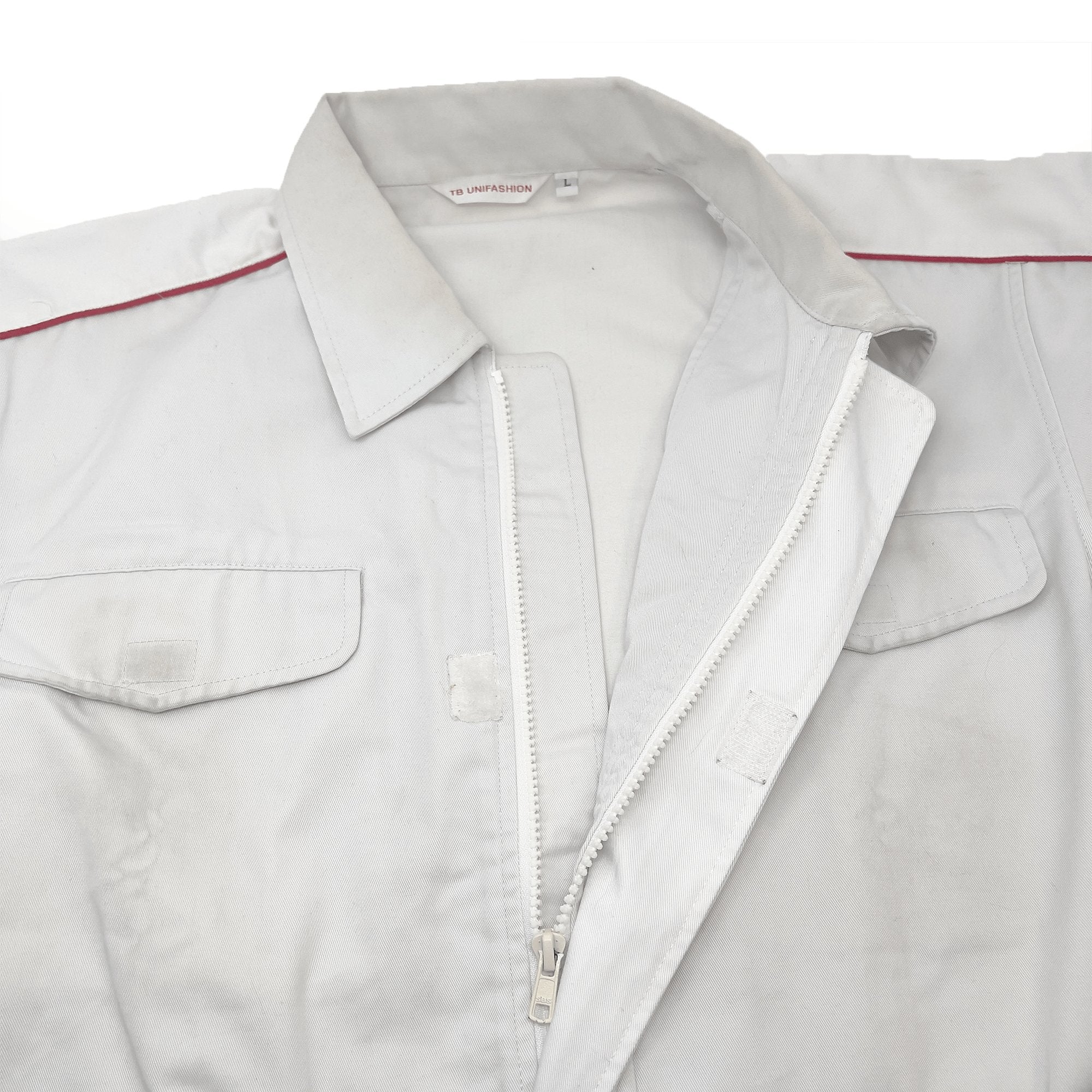 Retro Japan JDM Hino Motors Staff Uniform Jacket Light Grey - Sugoi JDM