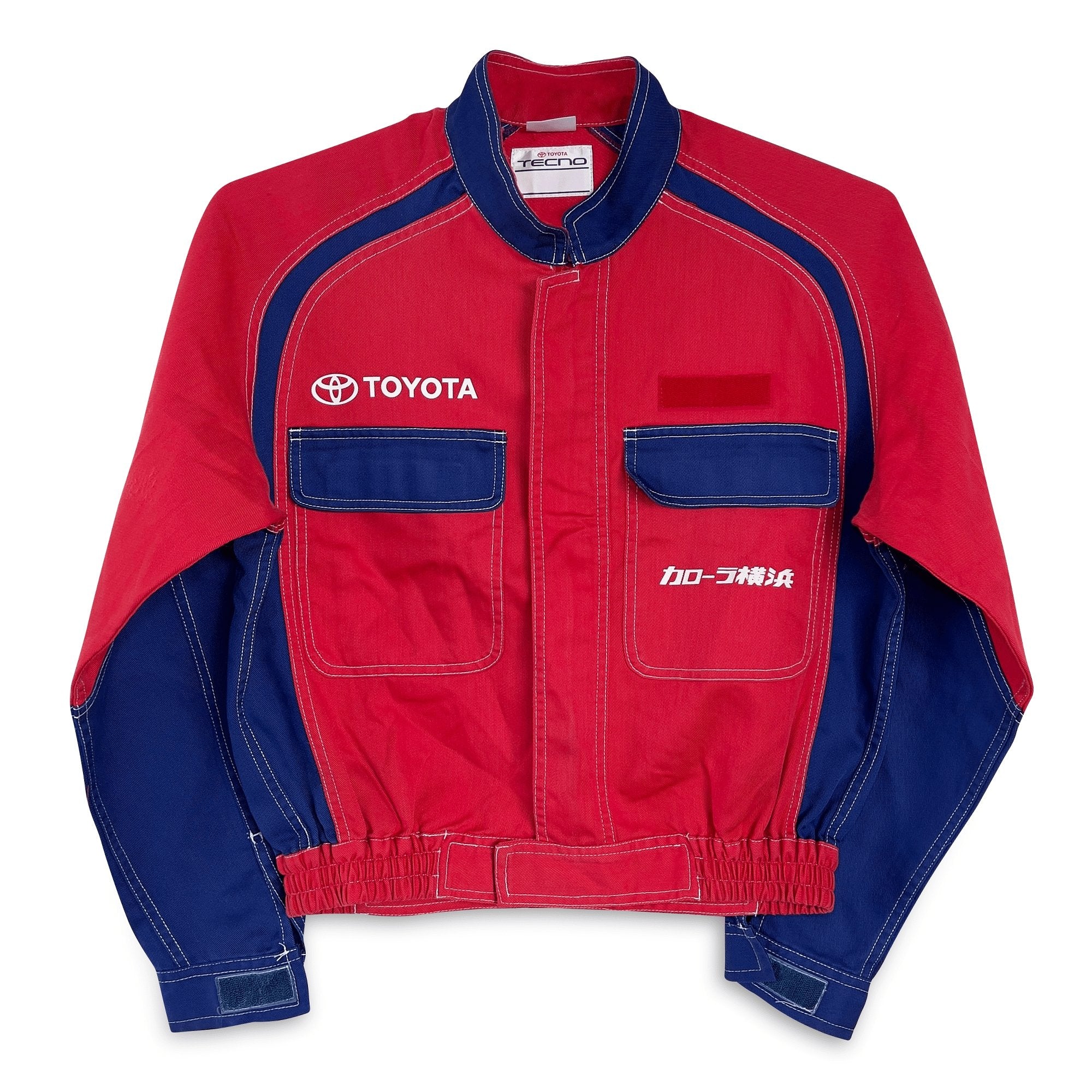 Retro Japan JDM Toyota Corolla Tecno Mechanics Uniform Jacket Red - Sugoi JDM