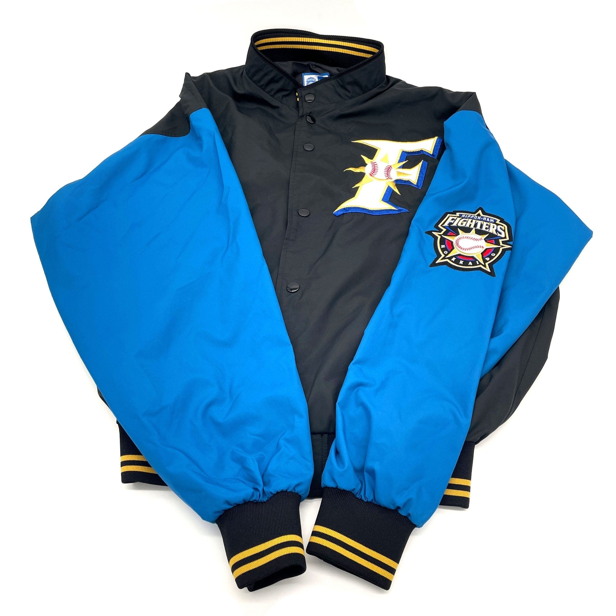 Retro Japanese Professional Baseball Hokkaido Nippon Ham Fighters Ohtani Team Jacket - Sugoi JDM