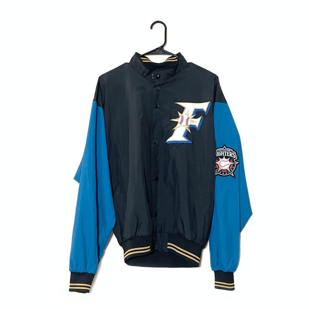 Retro Japanese Professional Baseball Hokkaido Nippon Ham Fighters Ohtani Team Jacket - Sugoi JDM