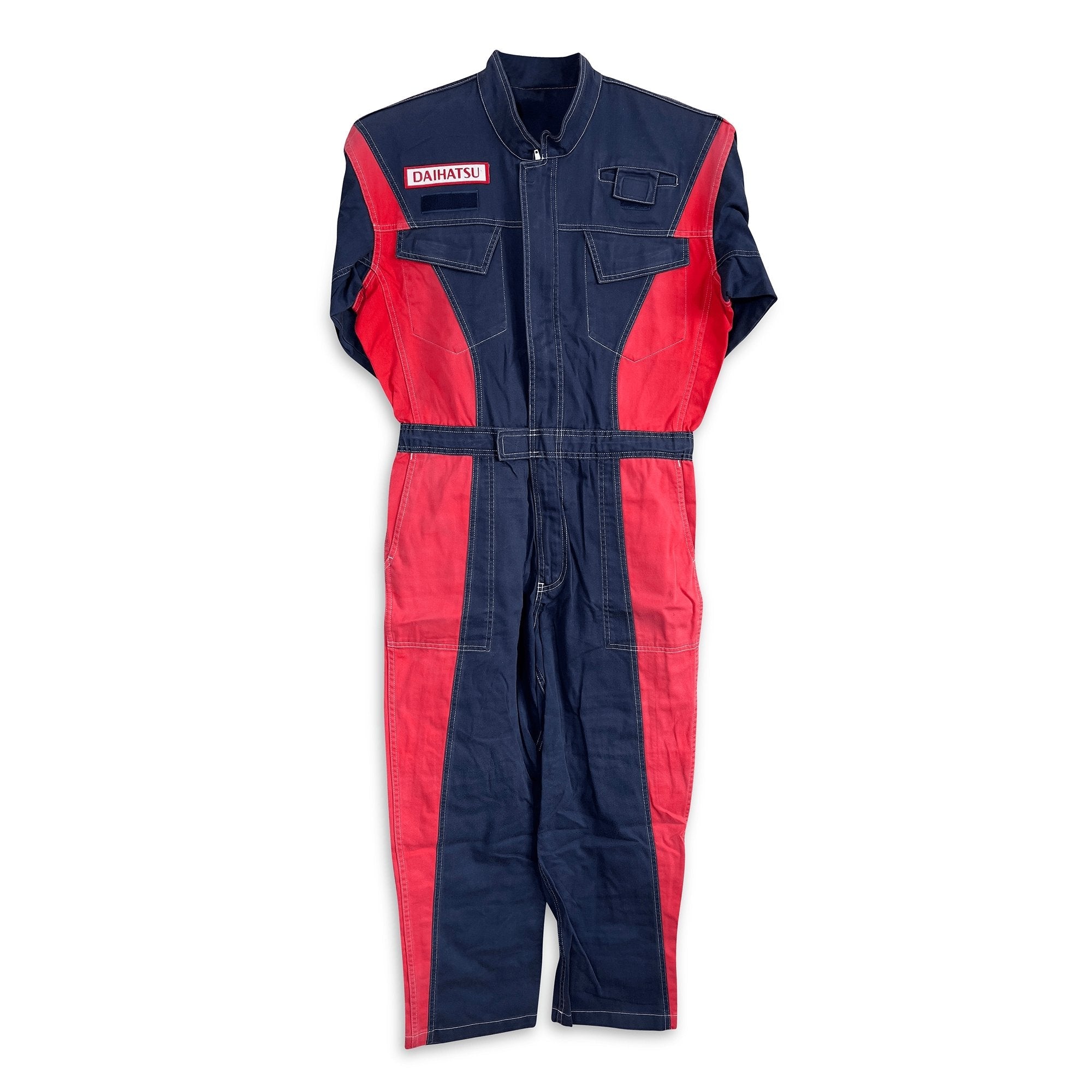 Retro JDM Daihatsu Mini Kei Car Truck Summer Tsunagi Coveralls Jumpsuit Blue - Sugoi JDM
