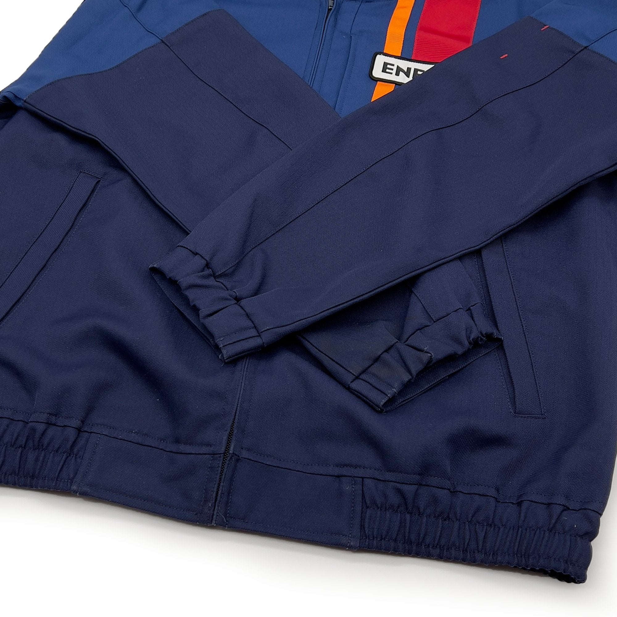 Retro JDM Japan ENEOS Oil Gas Station Staff Uniform Jacket Jumper Blue - Sugoi JDM