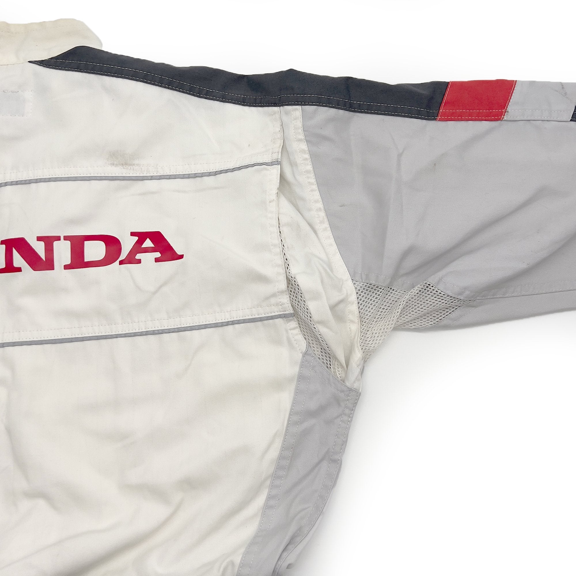 Retro JDM Japan Honda Summer Jumpsuit Coveralls Tsunagi White - Sugoi JDM