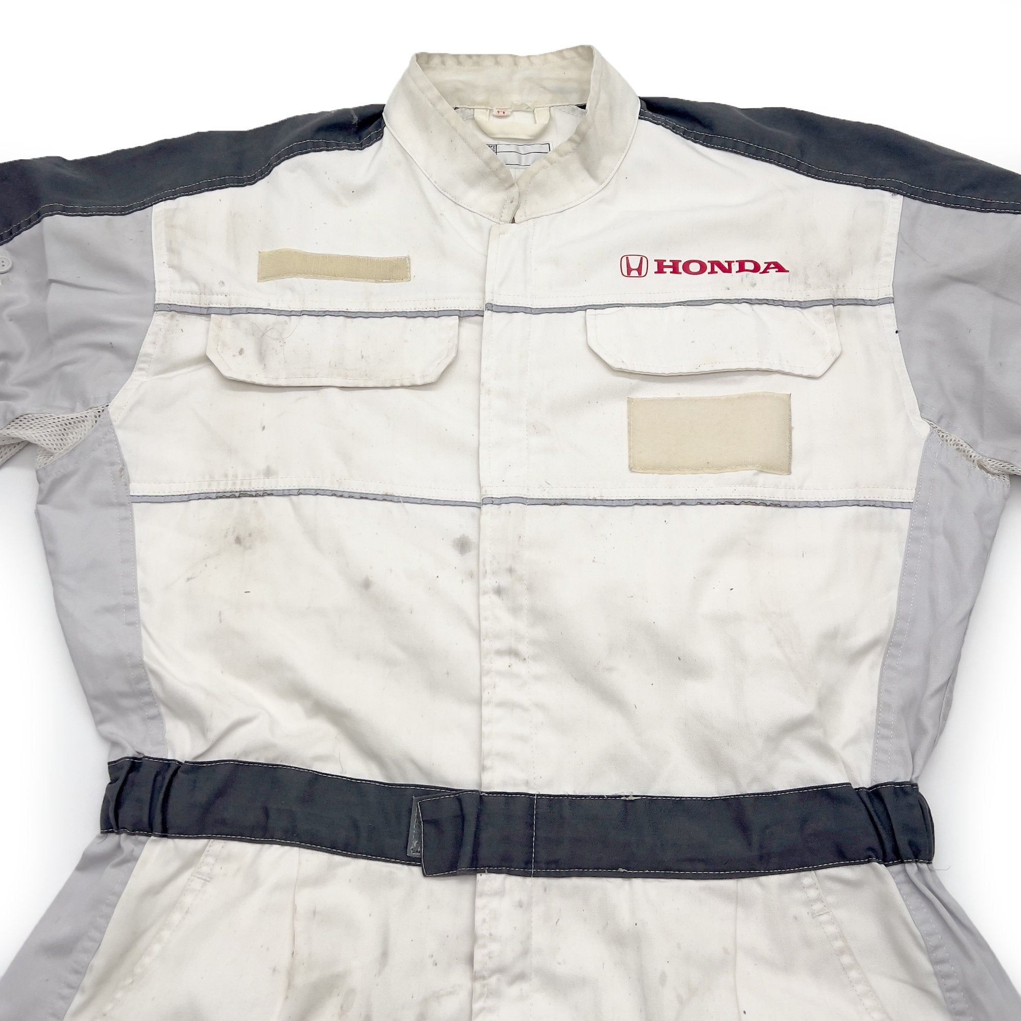 Retro JDM Japan Honda Summer Jumpsuit Coveralls Tsunagi White - Sugoi JDM
