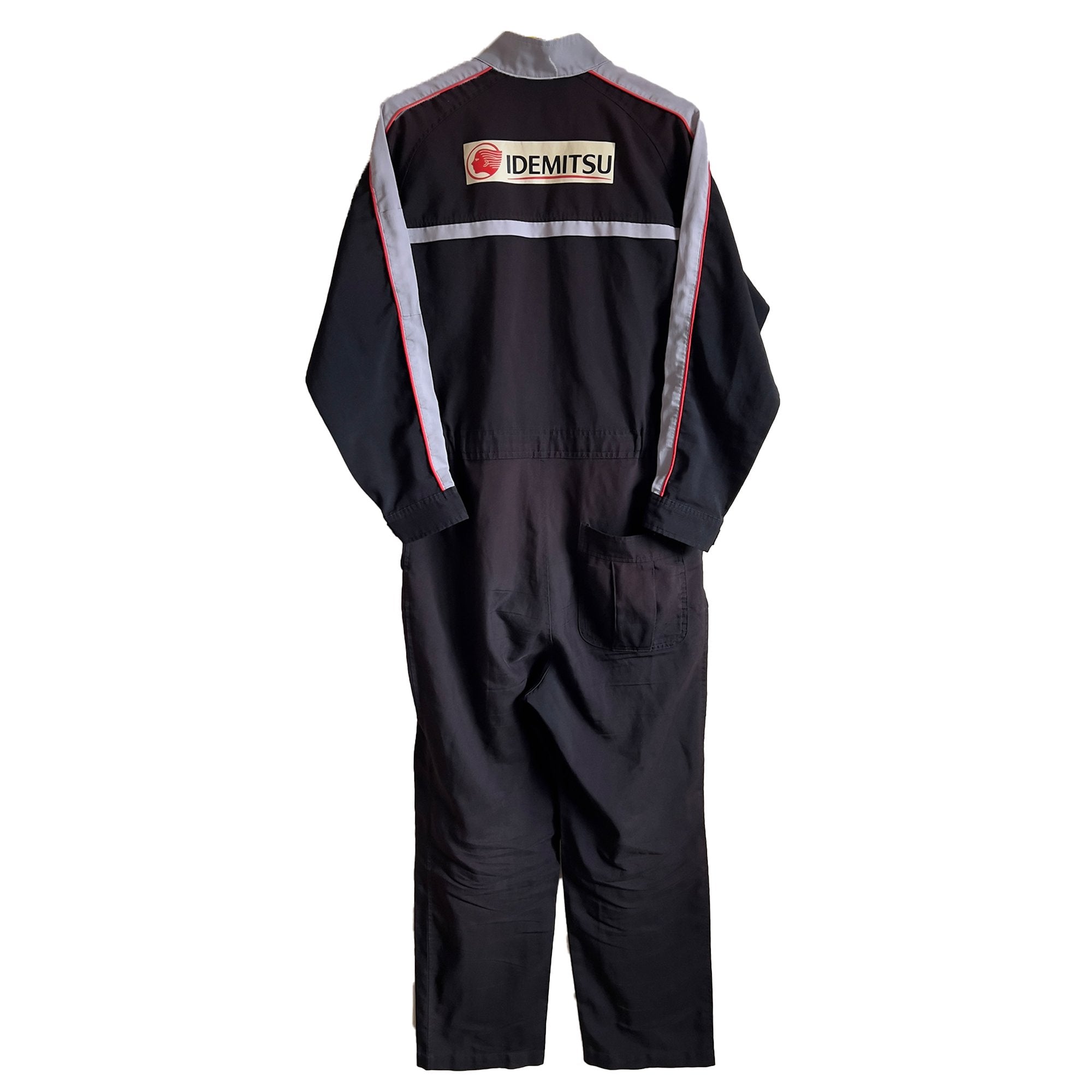 Retro JDM Japan Idemitsu Oil Mechanic Summer Coveralls Tsunagi Black - Sugoi JDM