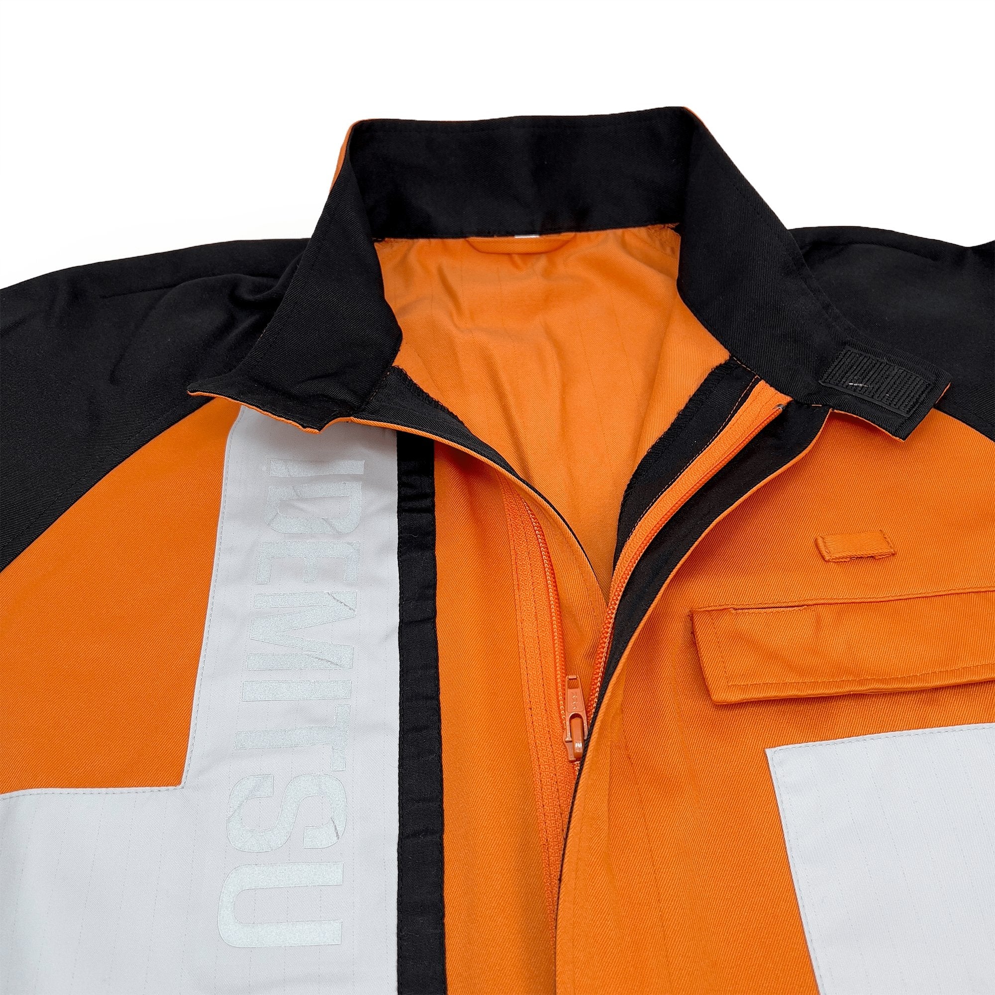Retro JDM Japan Idemitsu Reflective Anti Static Jumpsuit Tsunagi Orange - Sugoi JDM