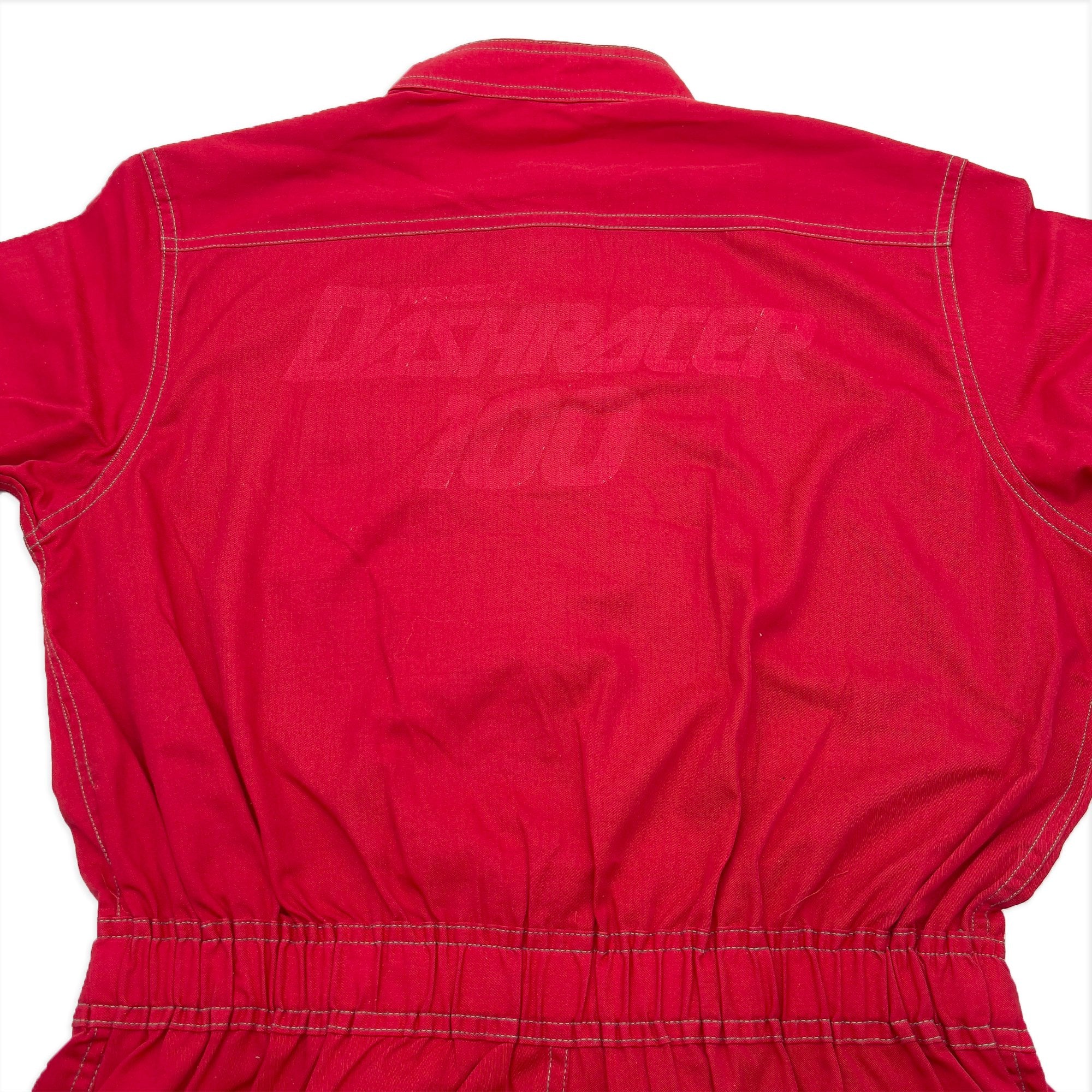 Retro JDM Japan Nisseki Dash Racer 100 Mechanic Coveralls Tsunagi Red - Sugoi JDM