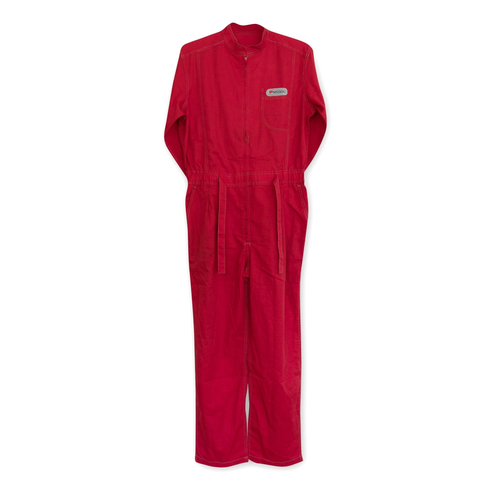 Retro JDM Japan Nisseki Dash Racer 100 Mechanic Coveralls Tsunagi Red - Sugoi JDM