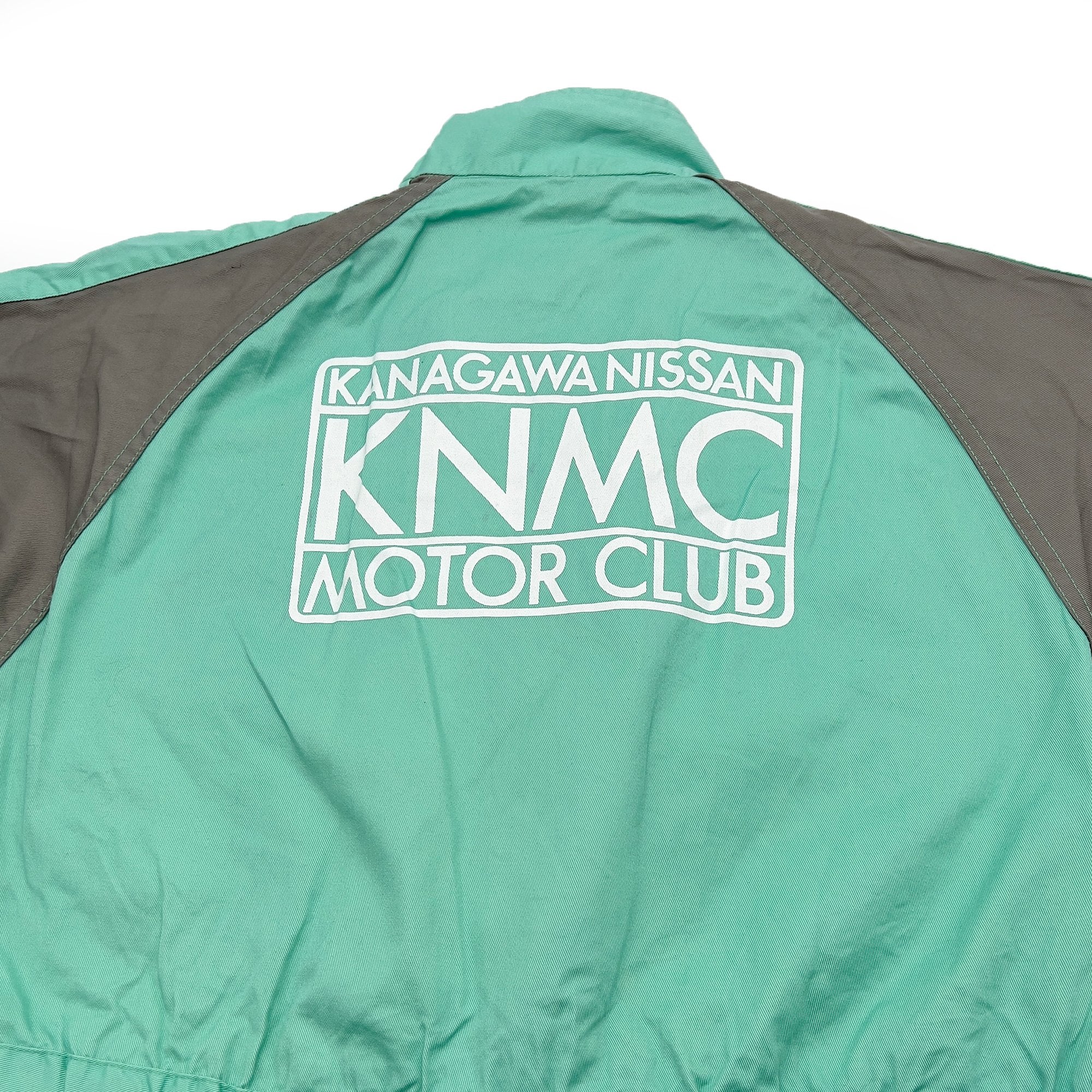 Retro JDM Japan Showa Kanagawa Nissan Motor Club Tsunagi Coverall Green - Sugoi JDM