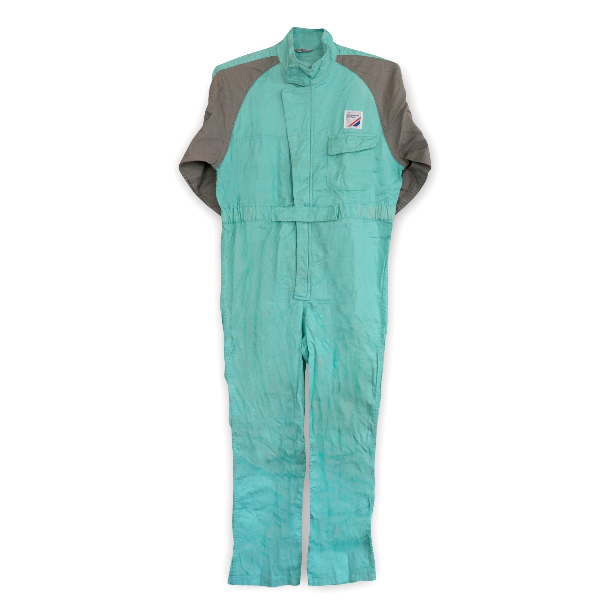 Retro JDM Japan Showa Kanagawa Nissan Motor Club Tsunagi Coverall Green - Sugoi JDM