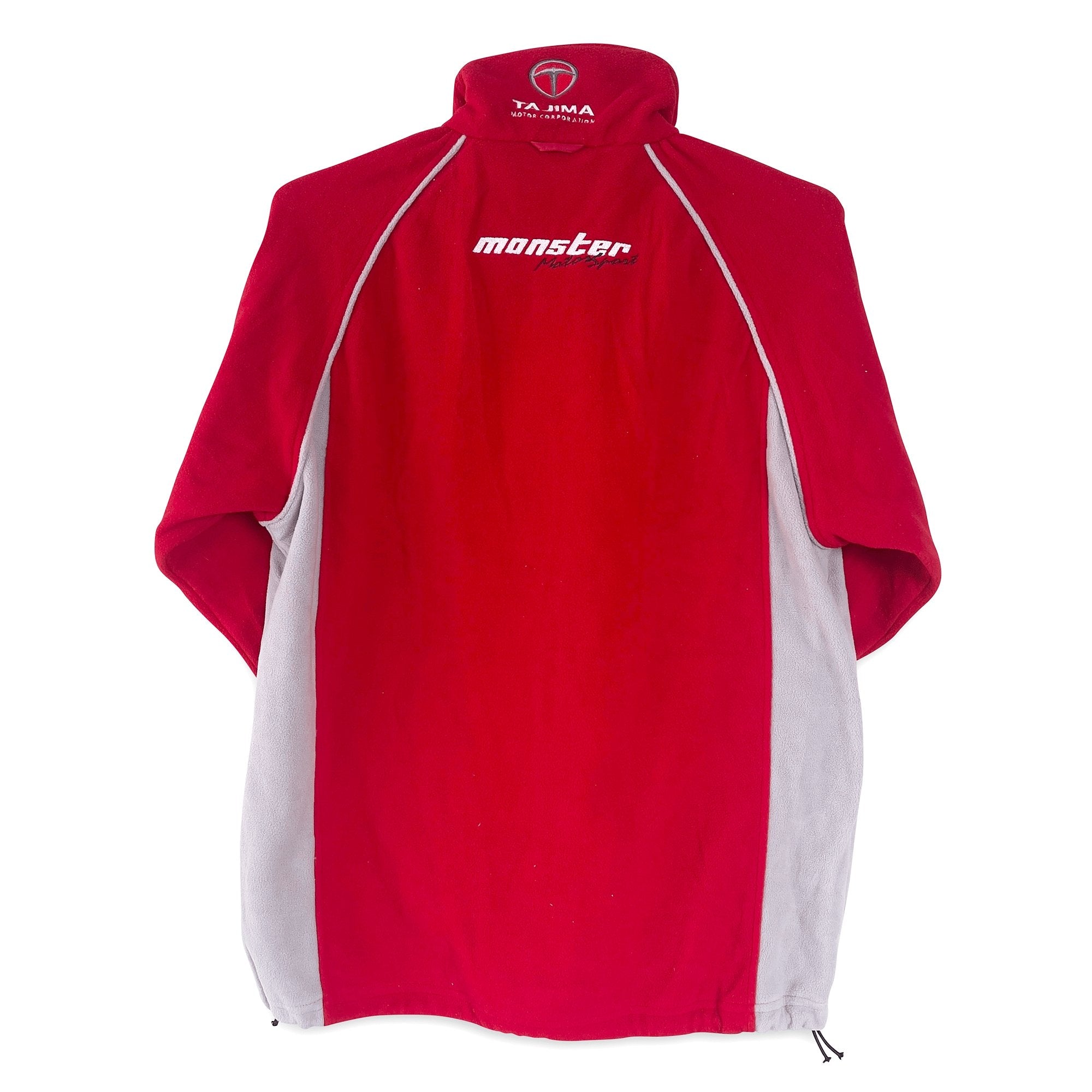 Retro JDM Japan Tajima Corporation Monster Sport Fleece Jacket Red - Sugoi JDM