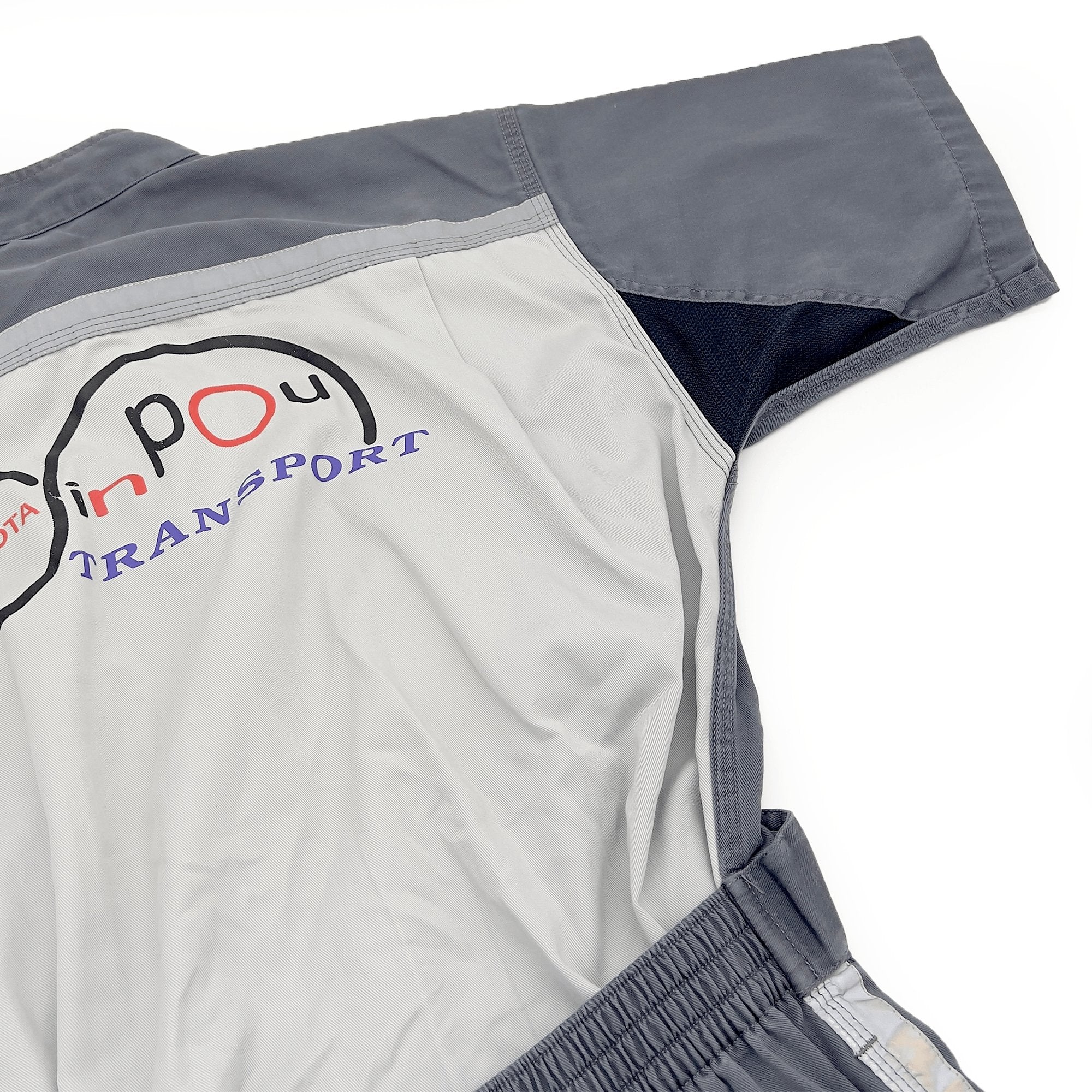 Retro JDM Japan Toyota Summer Short Sleeve Coveralls Tsunagi Suite Grey - Sugoi JDM