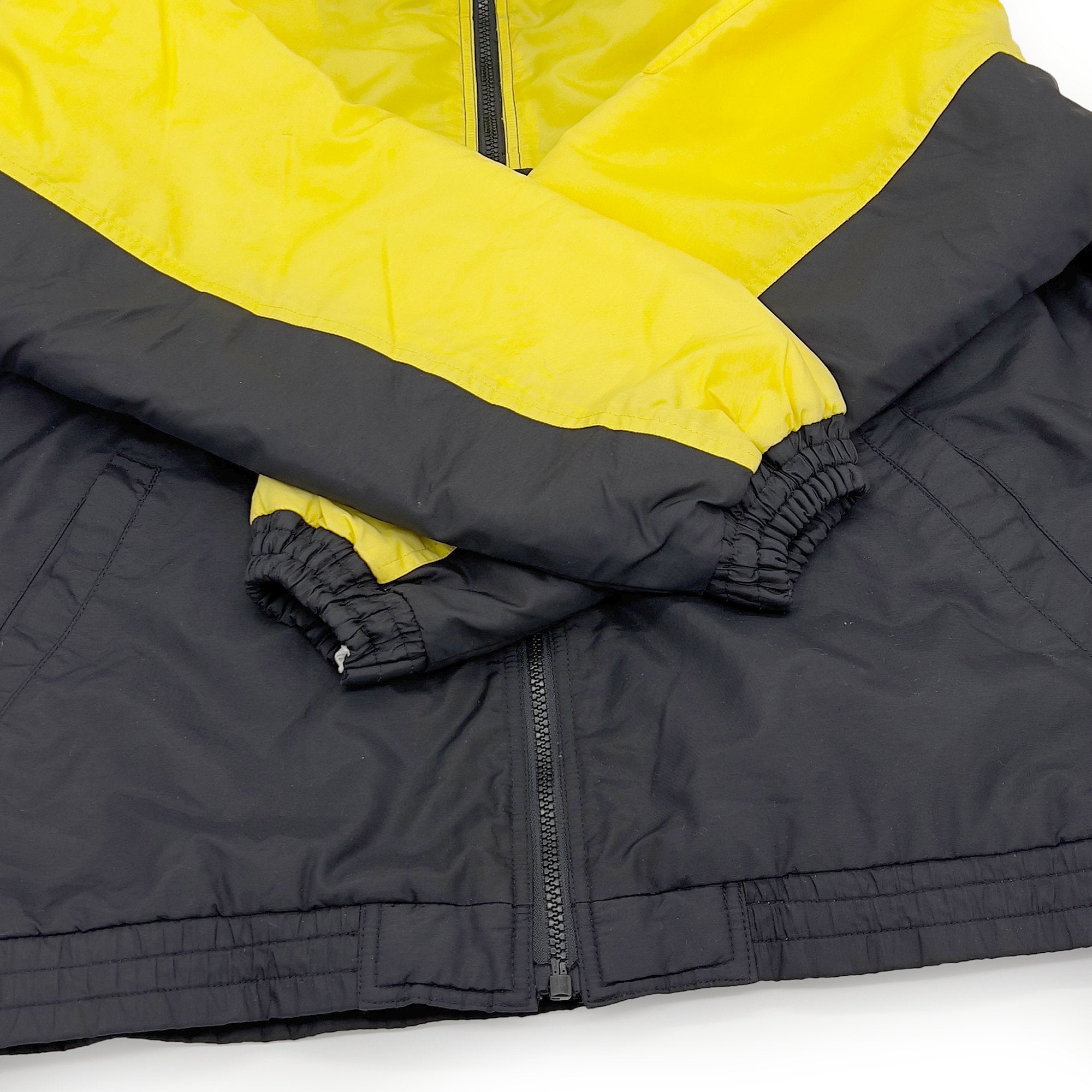 Retro Showa 1990s Japan JDM Dunlop Digi Tyre Staff Jumper Jacket Yellow - Sugoi JDM