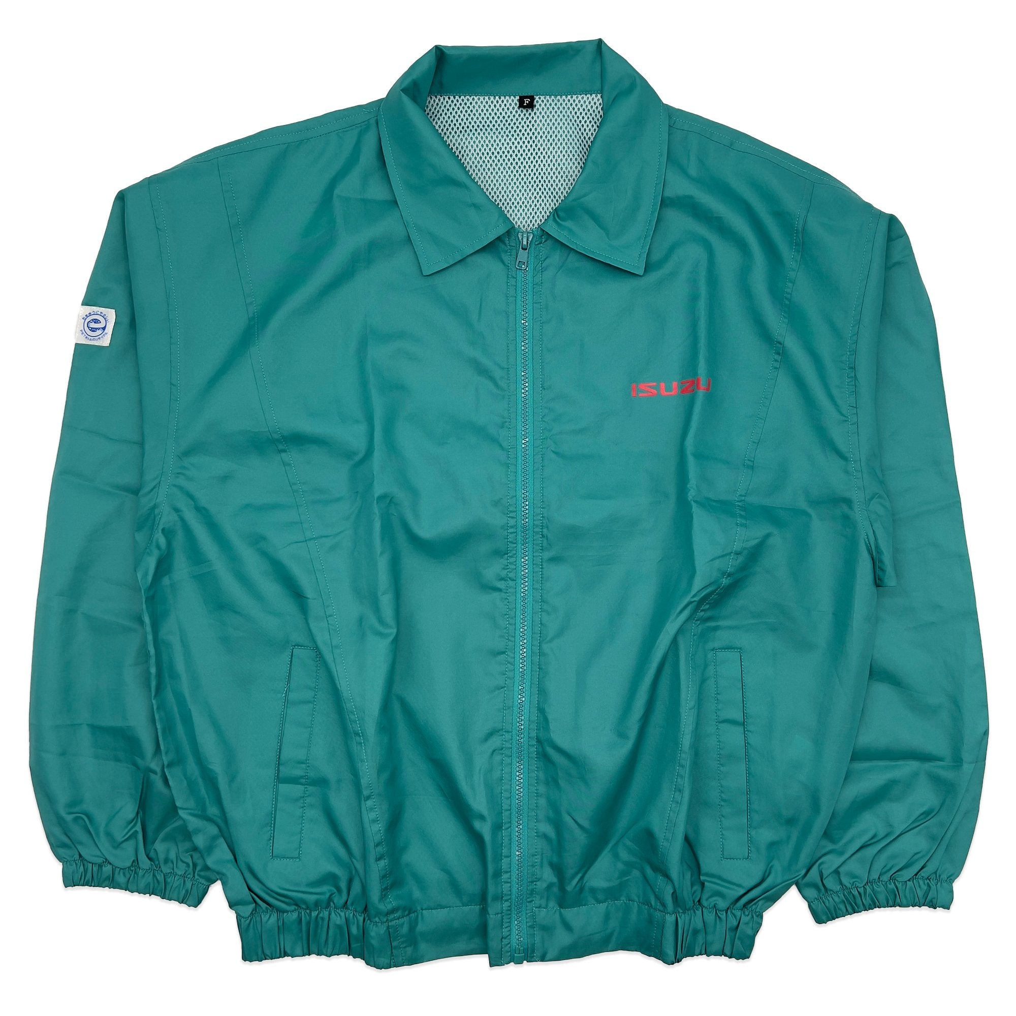 Retro Showa Era JDM Japan Isuzu Workers Mechanic Windbreaker Jacket Green - Sugoi JDM