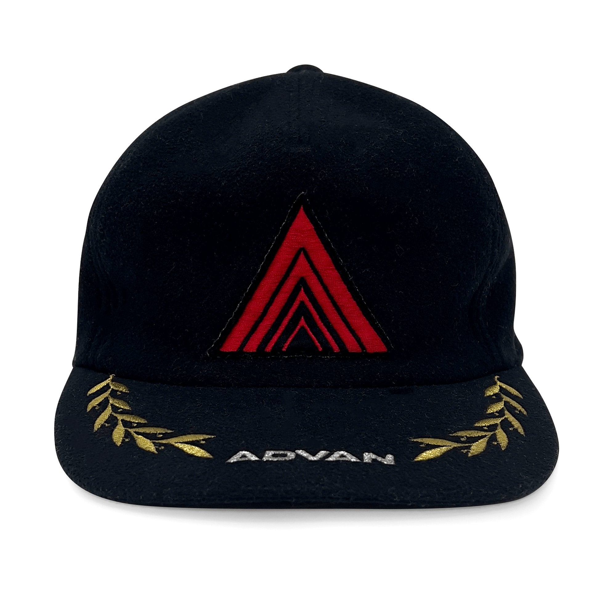 Vintage 1990s JDM Japan Advan Yokohama Felt Victory Hat Cap Black - Sugoi JDM