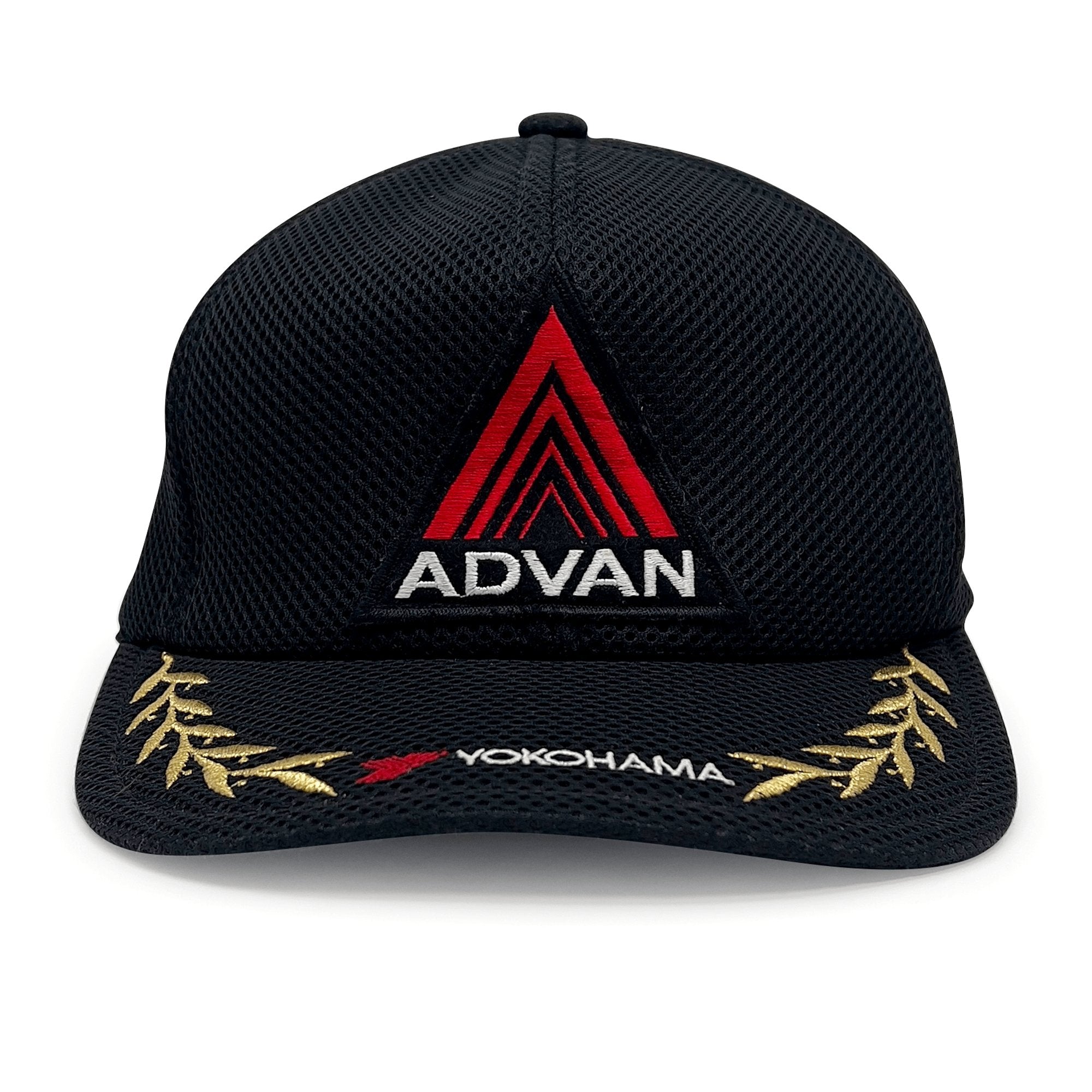 Vintage 1990s JDM Japan Advan Yokohama Mesh Victory Hat Cap Black - Sugoi JDM