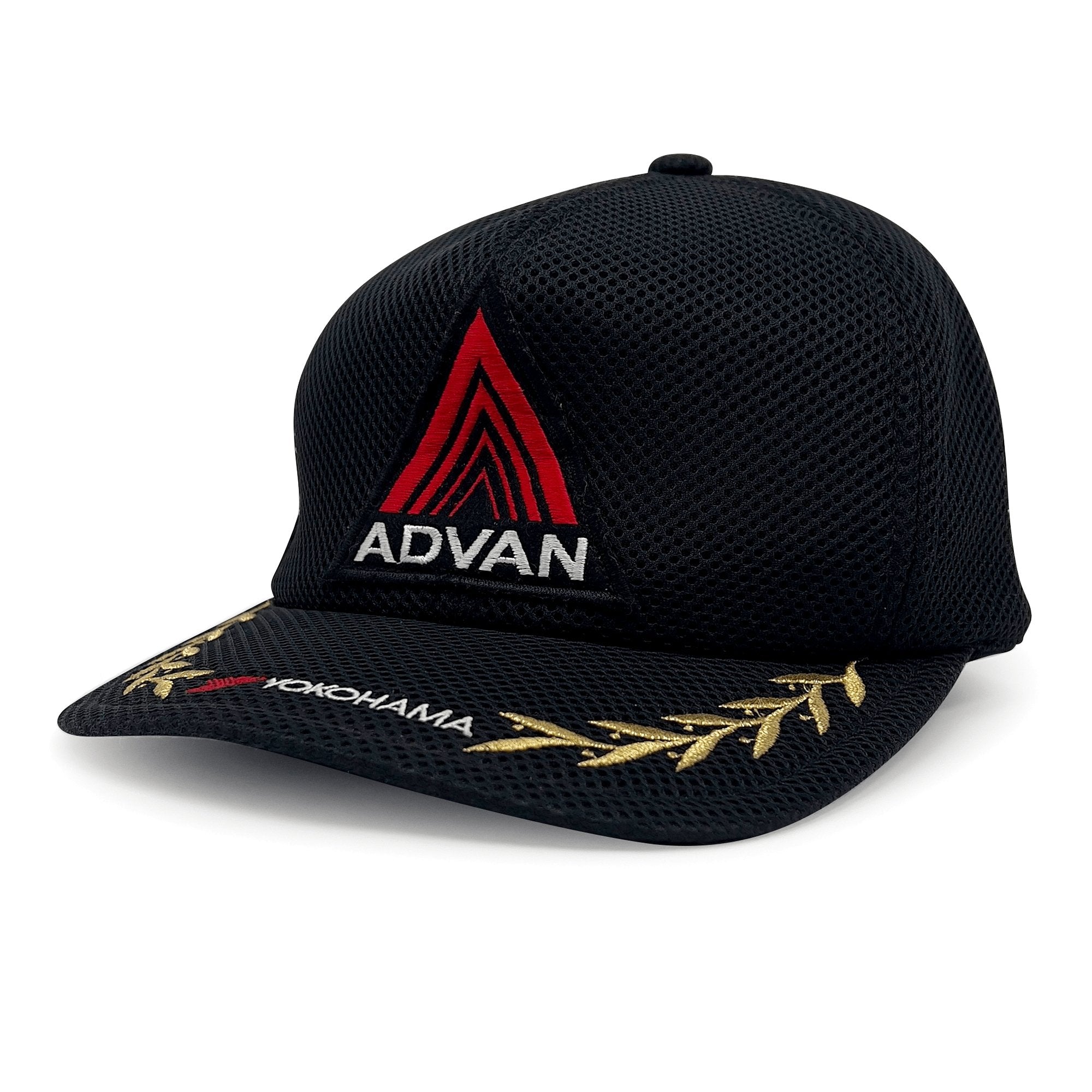 Vintage 1990s JDM Japan Advan Yokohama Mesh Victory Hat Cap Black - Sugoi JDM