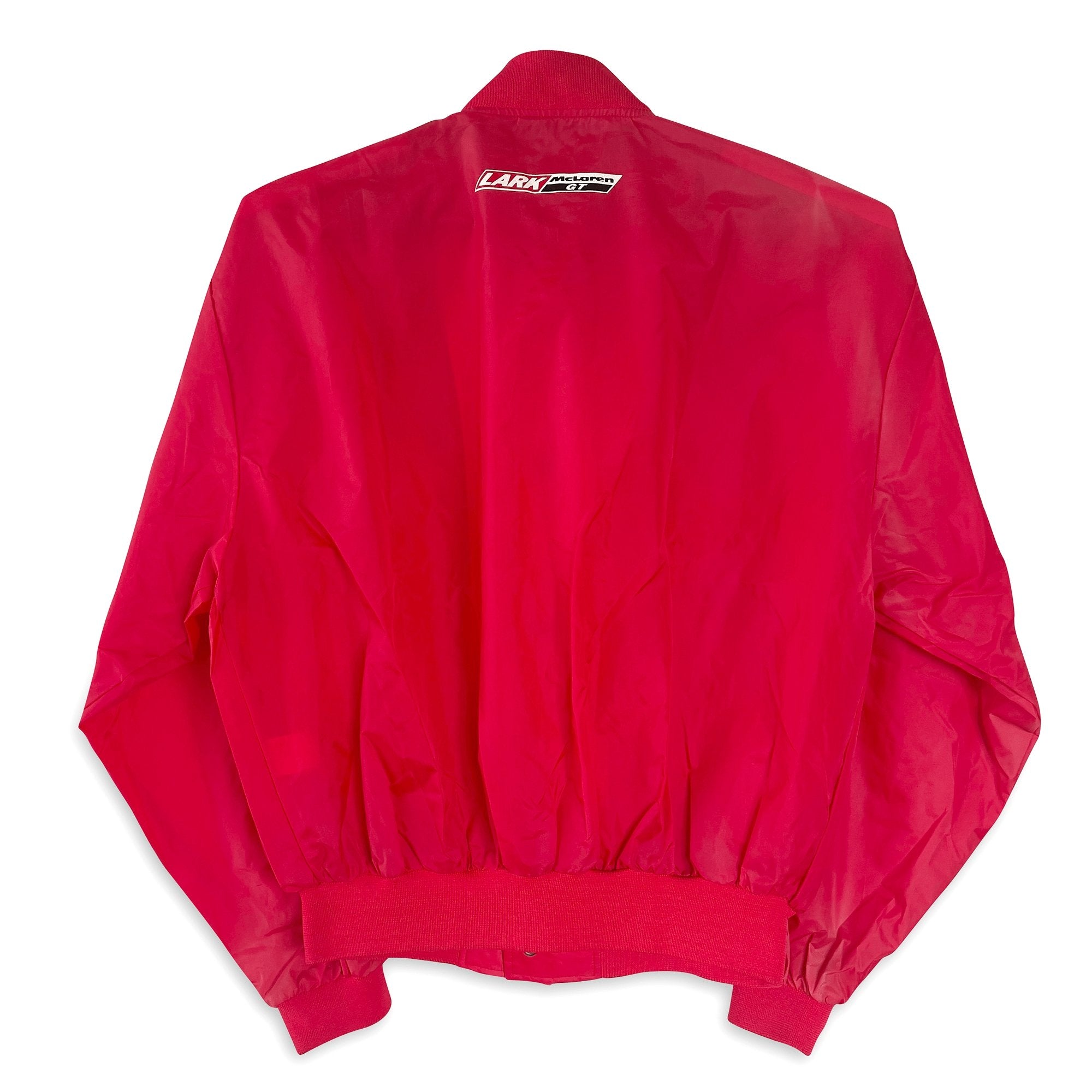 Vintage Genuine Japan 1990s Lark McLaren GTR F1 Racing Team Jacket Red - Sugoi JDM