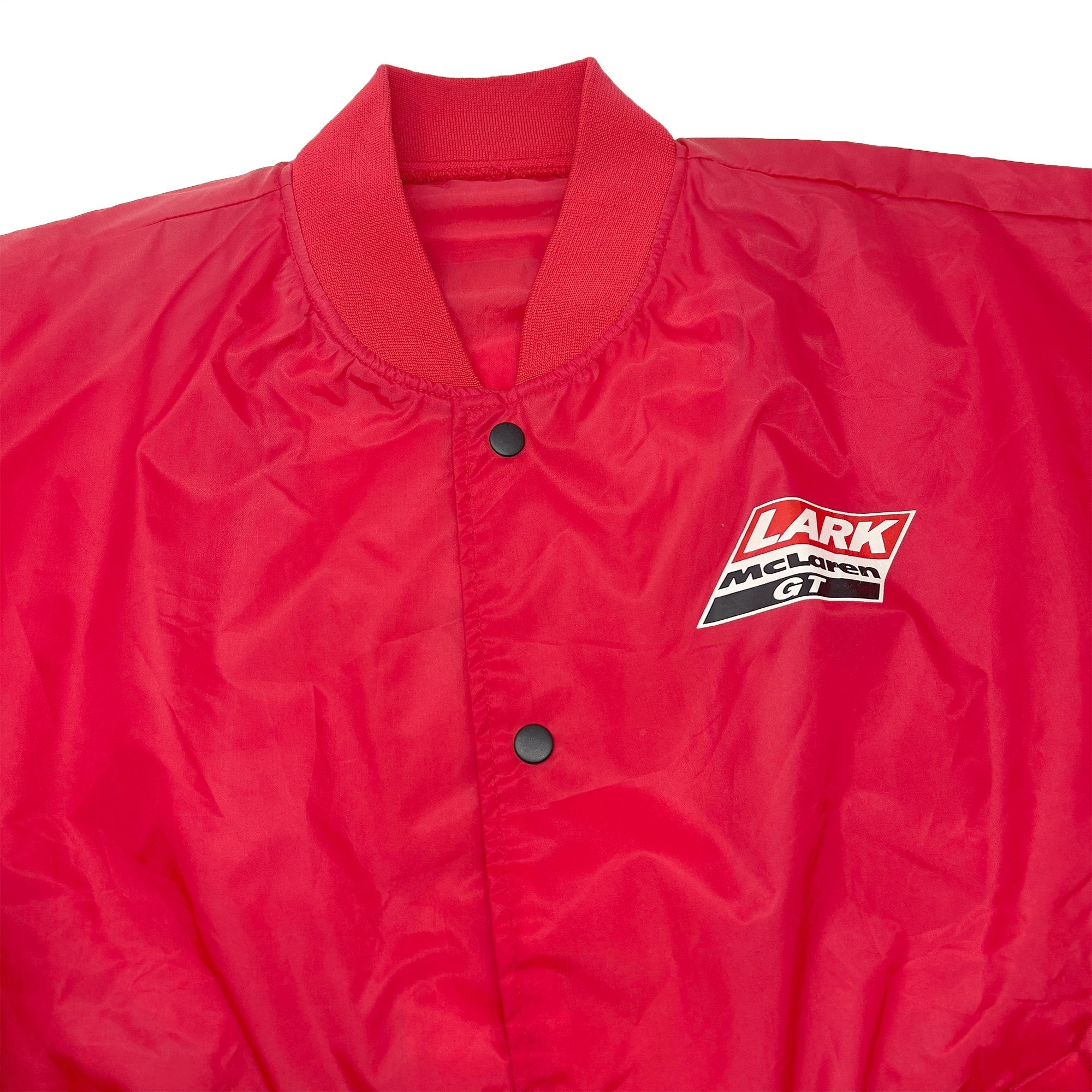 Vintage Genuine Japan 1990s Lark McLaren GTR F1 Racing Team Jacket Red - Sugoi JDM