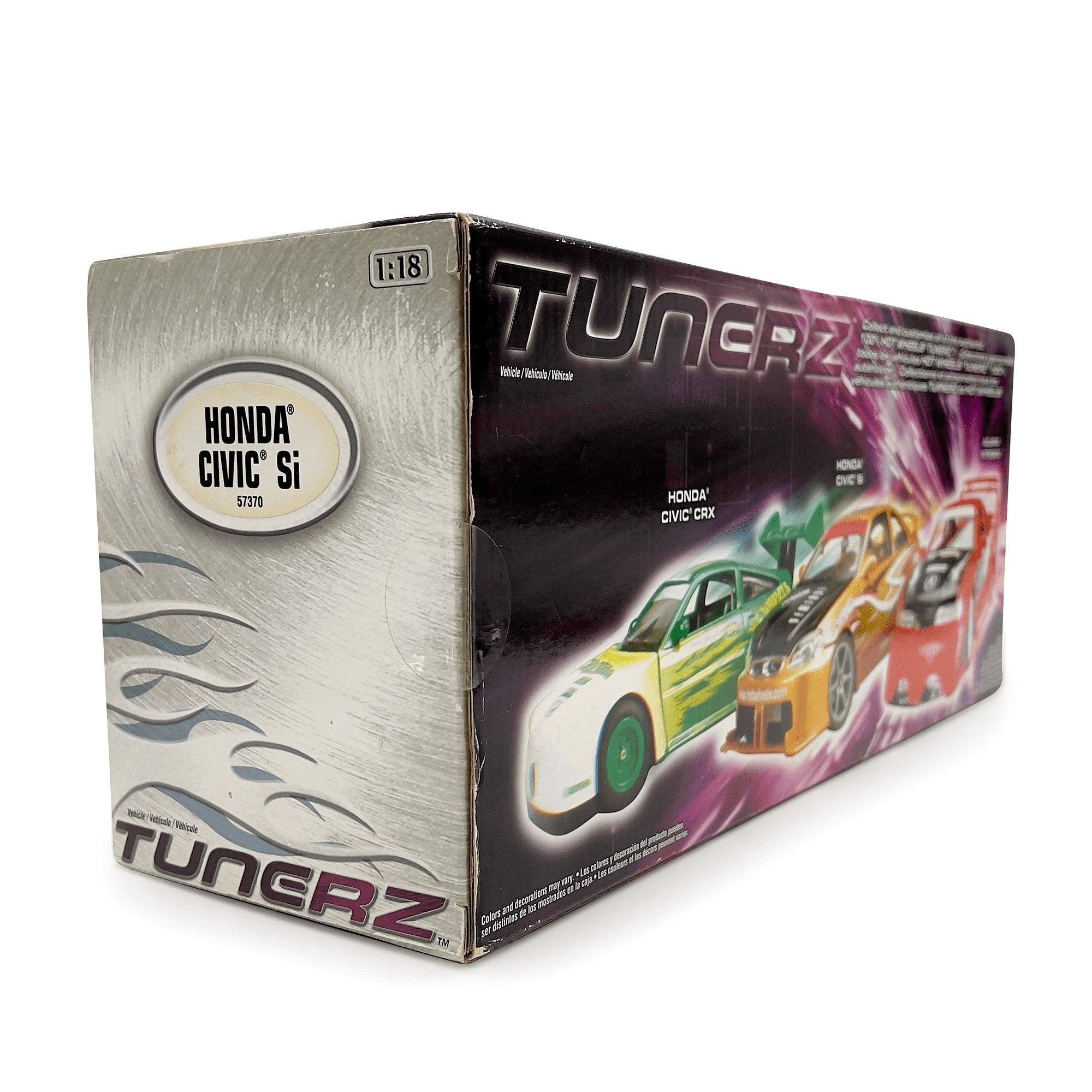 Vintage Hot Wheels Tunerz Eibach Honda Civic Si Diecast Car Yellow 1:18 - Sugoi JDM