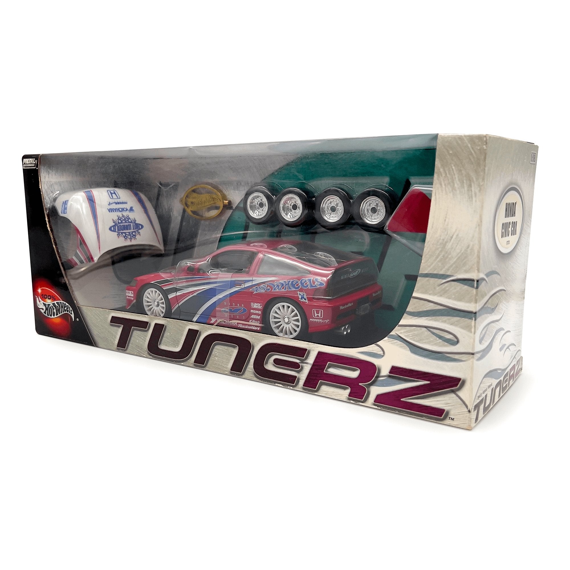 Vintage Hot Wheels Tunerz Wings West Honda Civic CRX Diecast Car Red 1:18 - Sugoi JDM