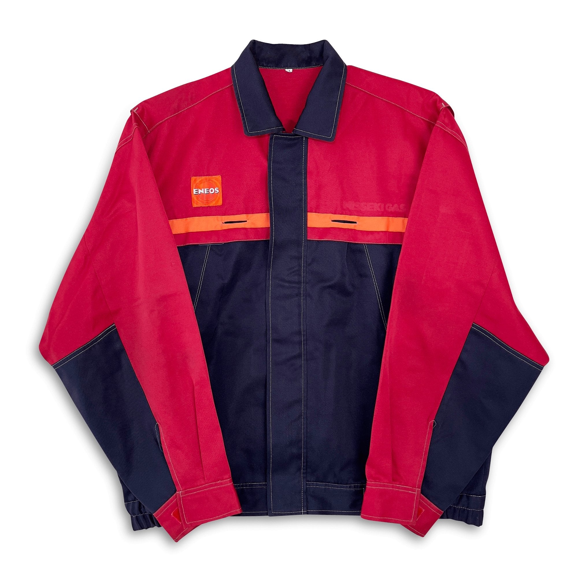 Vintage Japan ENEOS Nisseki Gas Station Heavy Duty Workwear Jacket - Sugoi JDM