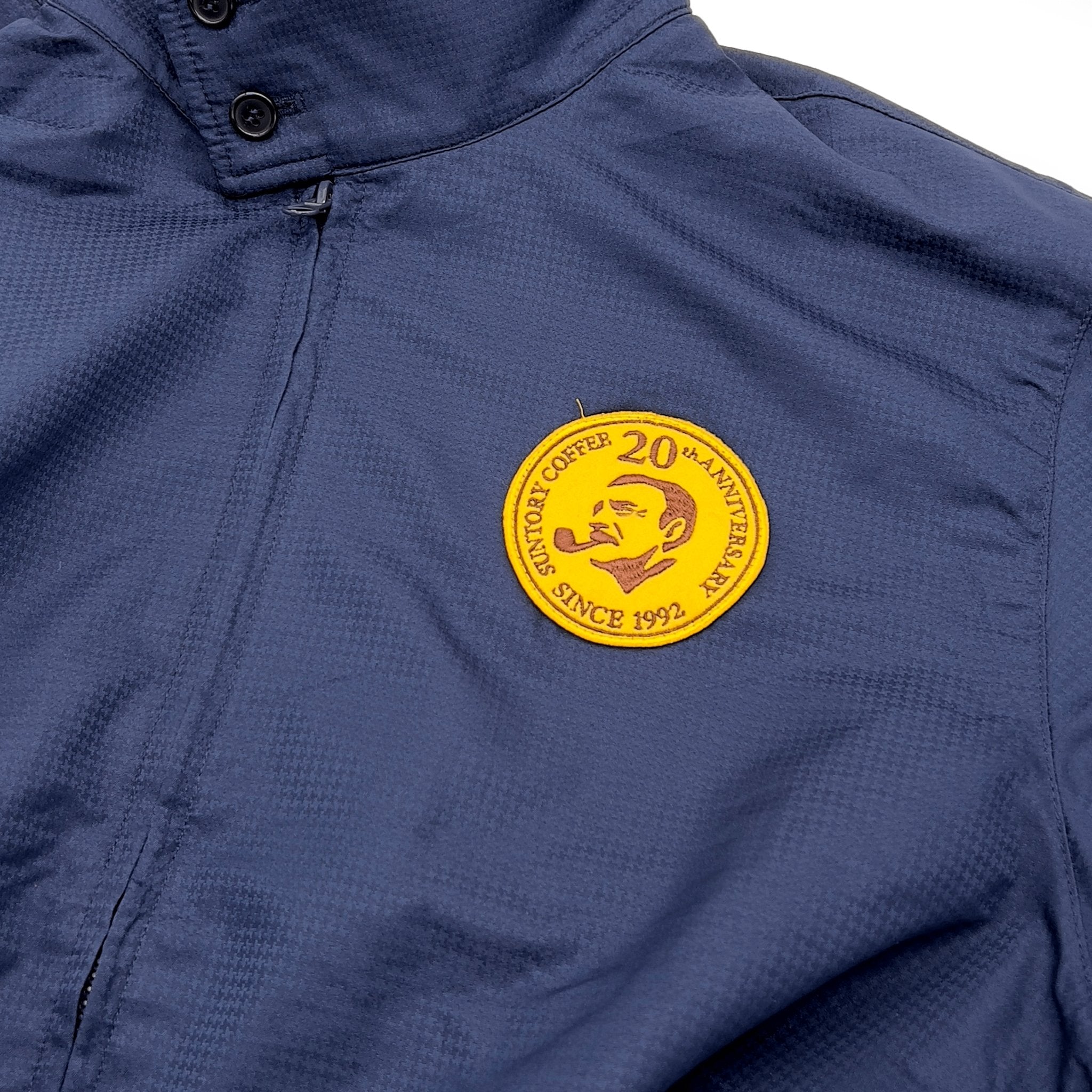 Vintage Japan Suntory Boss Coffee 20th Anniversary Jacket Navy Blue - Sugoi JDM