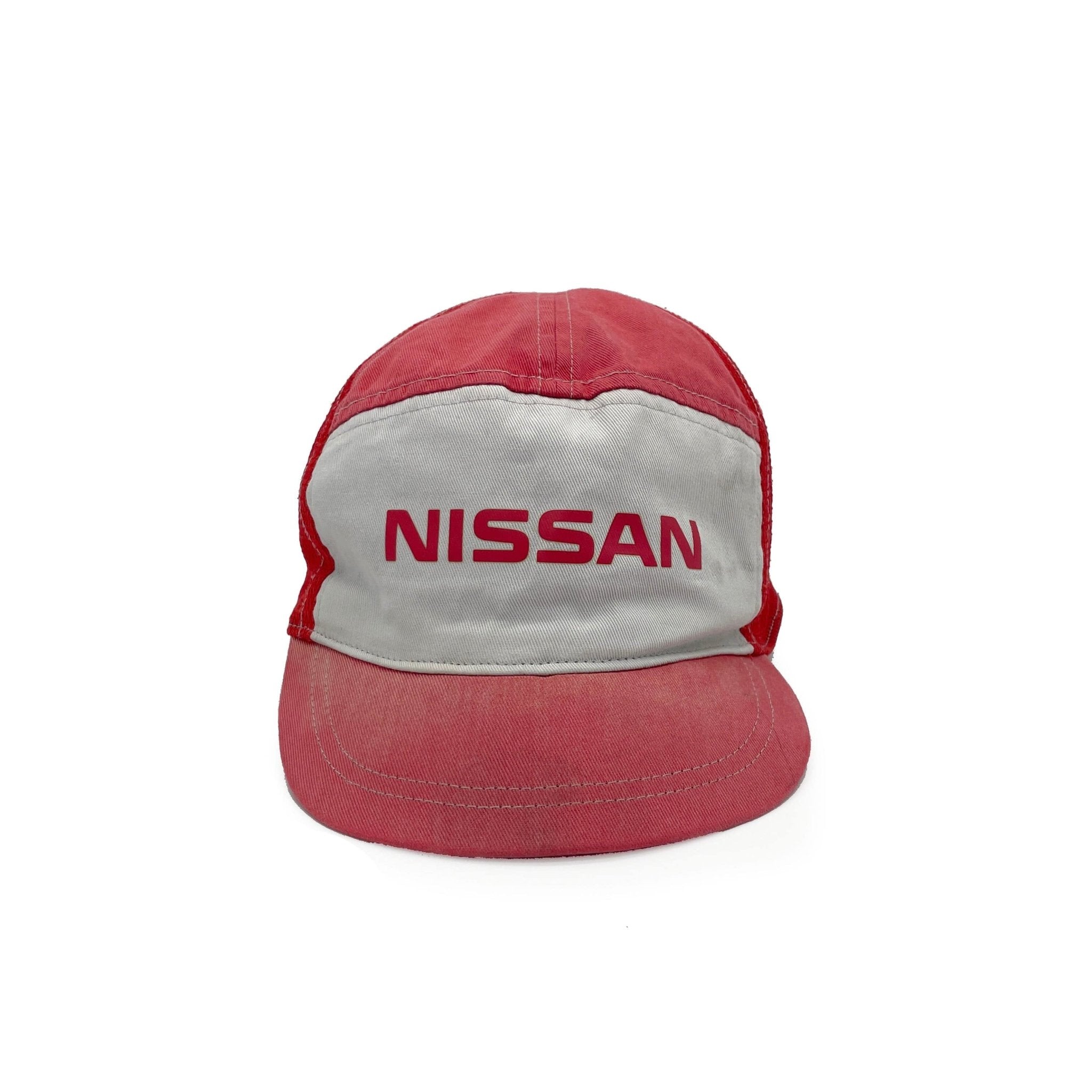 Vintage Japanese JDM Nissan Red Stage Mechanic Uniform Hat Cap - Sugoi JDM