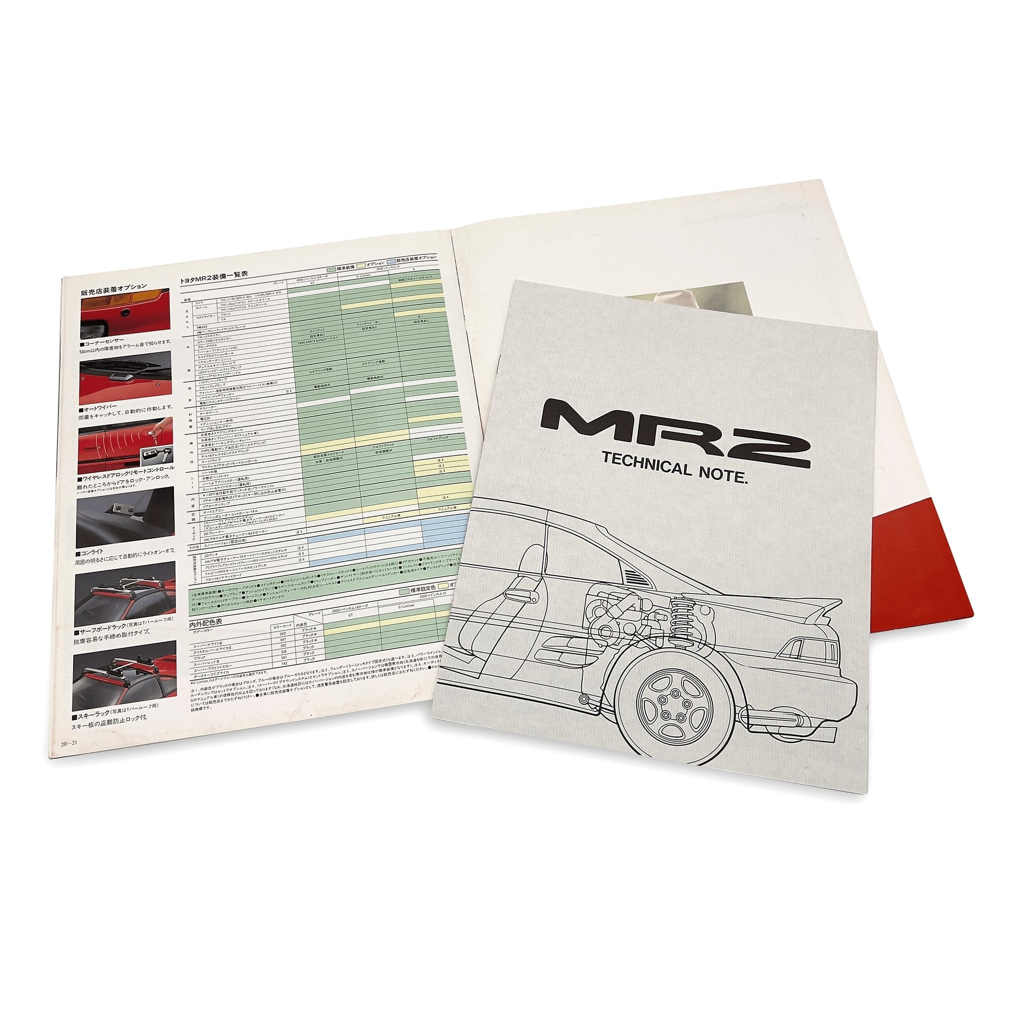 Vintage JDM Japan Showa Toyota MR2 SW20 Catalog Bonus 1989 - Sugoi JDM