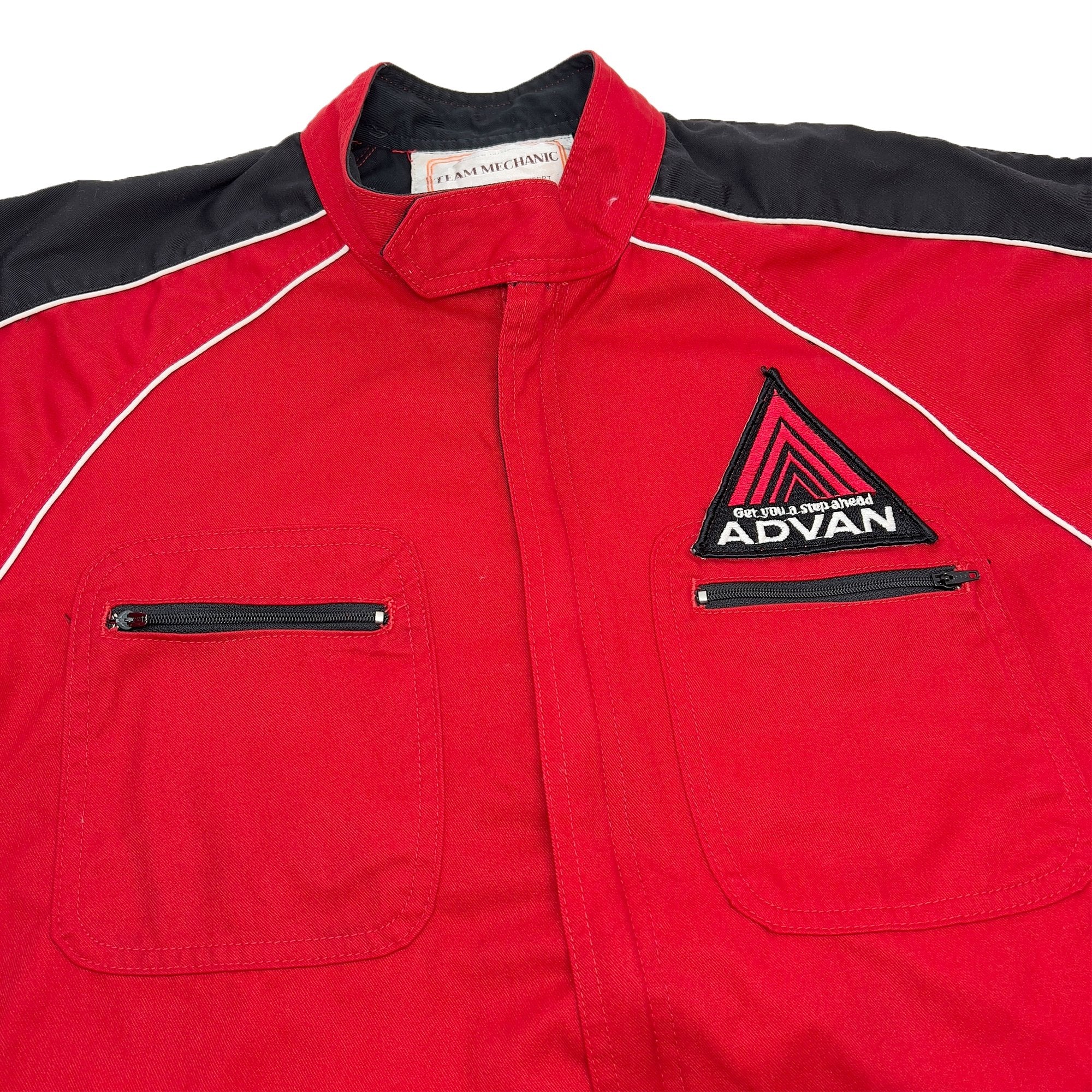 Vintage Showa Era JDM Japan Advan Yokohama Racing Coveralls Tsunagi Red - Sugoi JDM