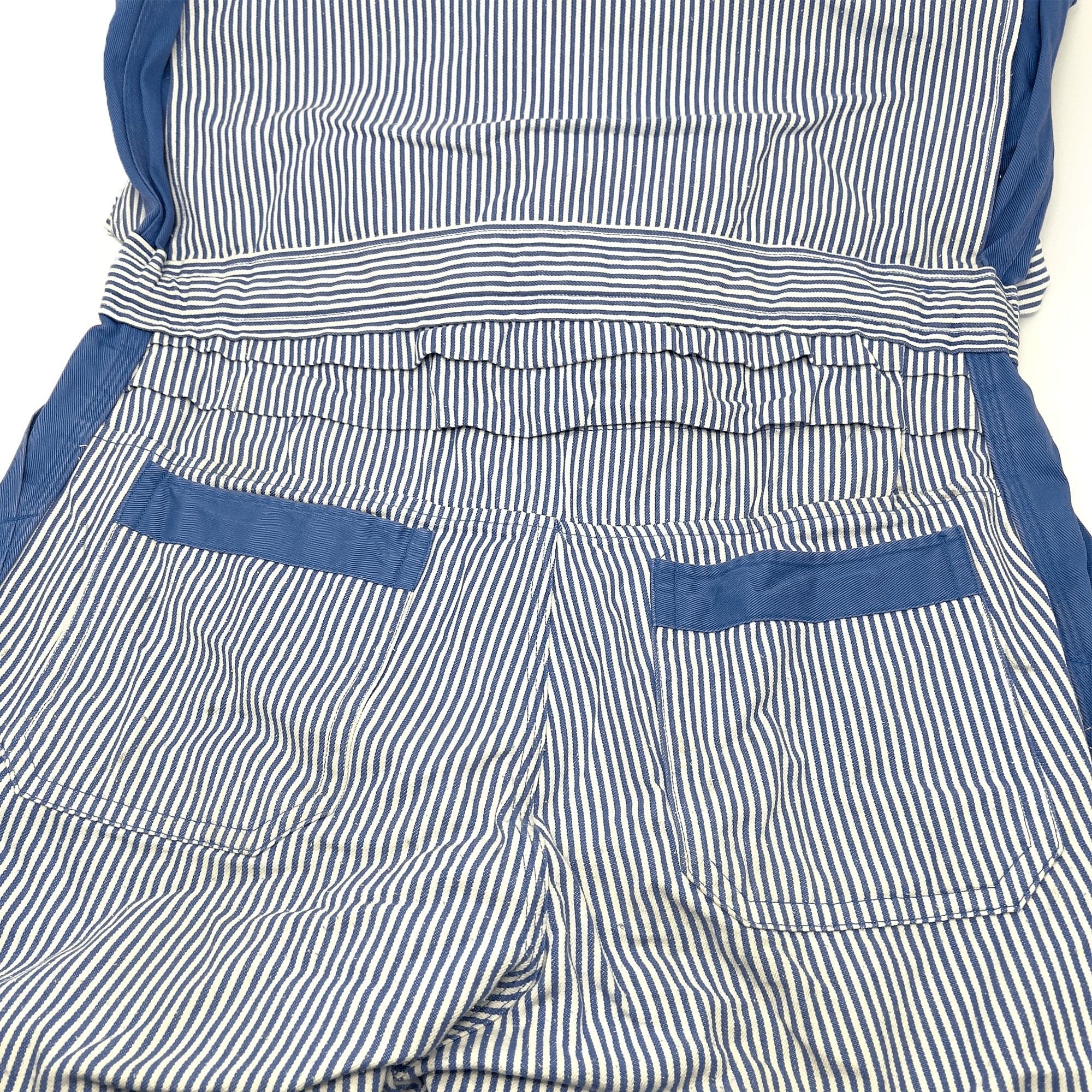 Vintage Showa JDM Isuzu Car Truck Work Tsunagi Coveralls Uniform Pin Stripe Blue - Sugoi JDM