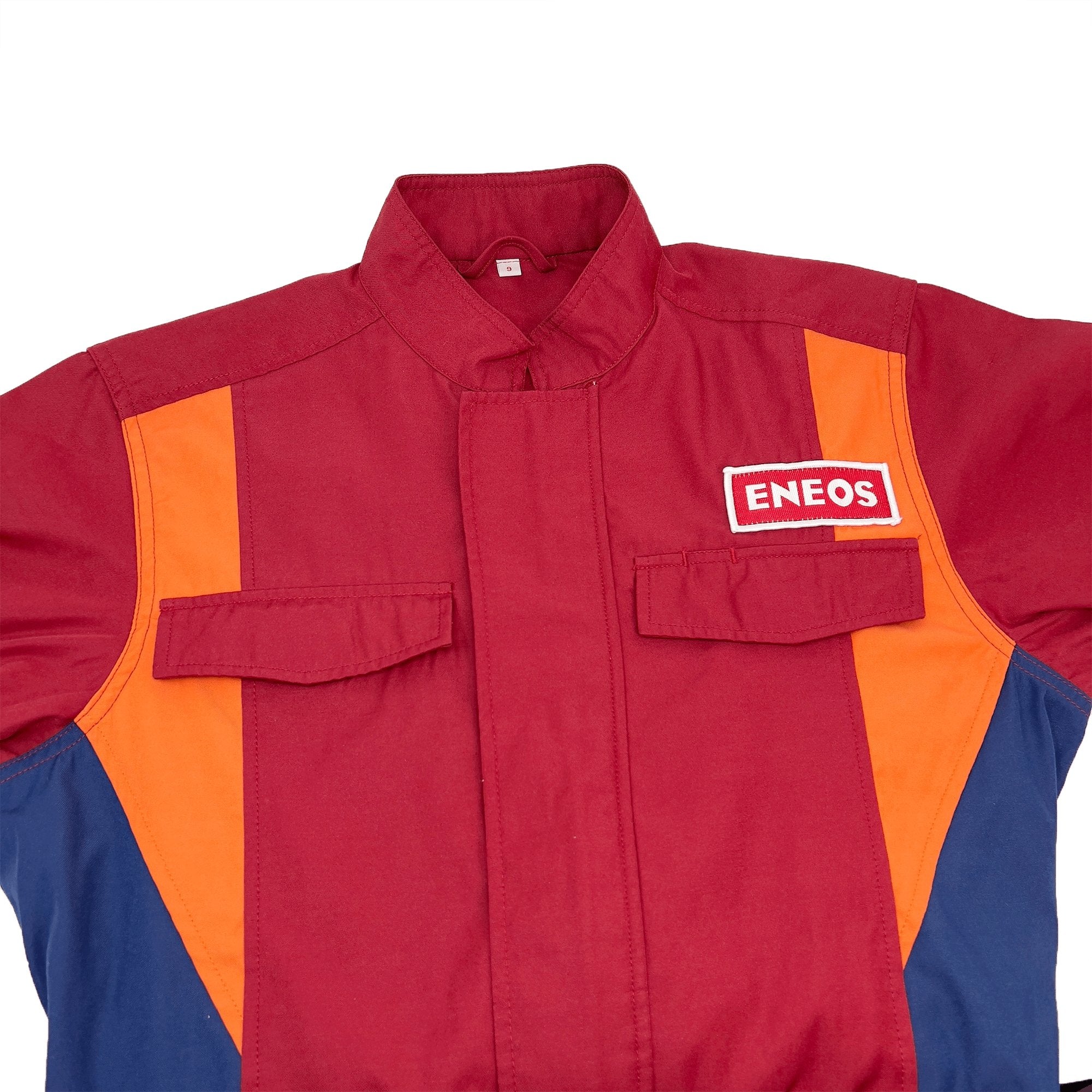 Women's JDM Eneos Oil Short Sleeve Jumpsuit Coveralls Tsunagi Mechanic Suite - Sugoi JDM