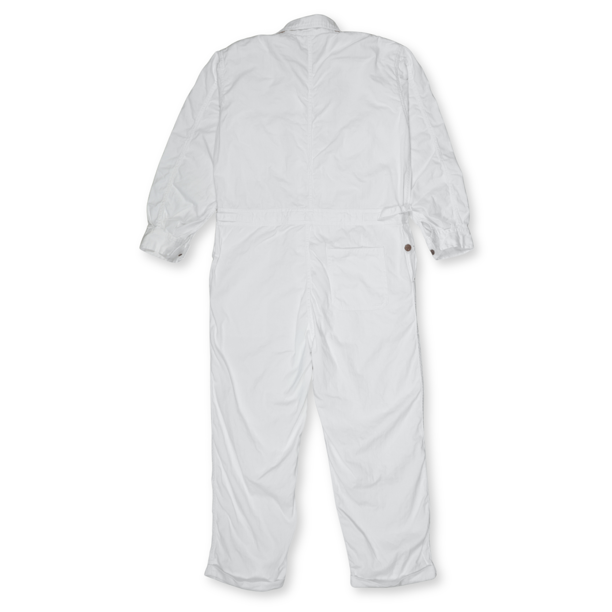 1970s Vintage Showa Era Japan JDM Nissan Tsunagi Coverall Uniform White - Sugoi JDM