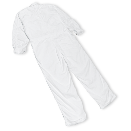 1970s Vintage Showa Era Japan JDM Nissan Tsunagi Coverall Uniform White - Sugoi JDM