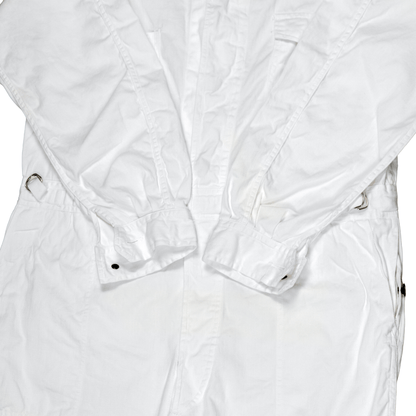 1970s Vintage Showa Era Japan JDM Nissan Tsunagi Coverall Uniform White - Sugoi JDM