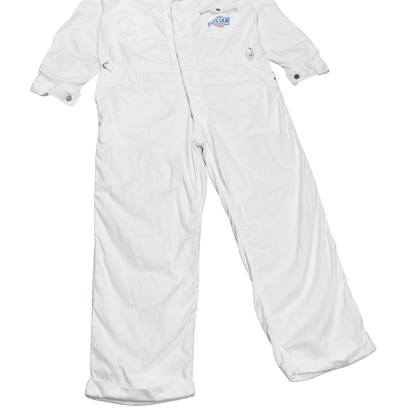1970s Vintage Showa Era Japan JDM Nissan Tsunagi Coverall Uniform White - Sugoi JDM